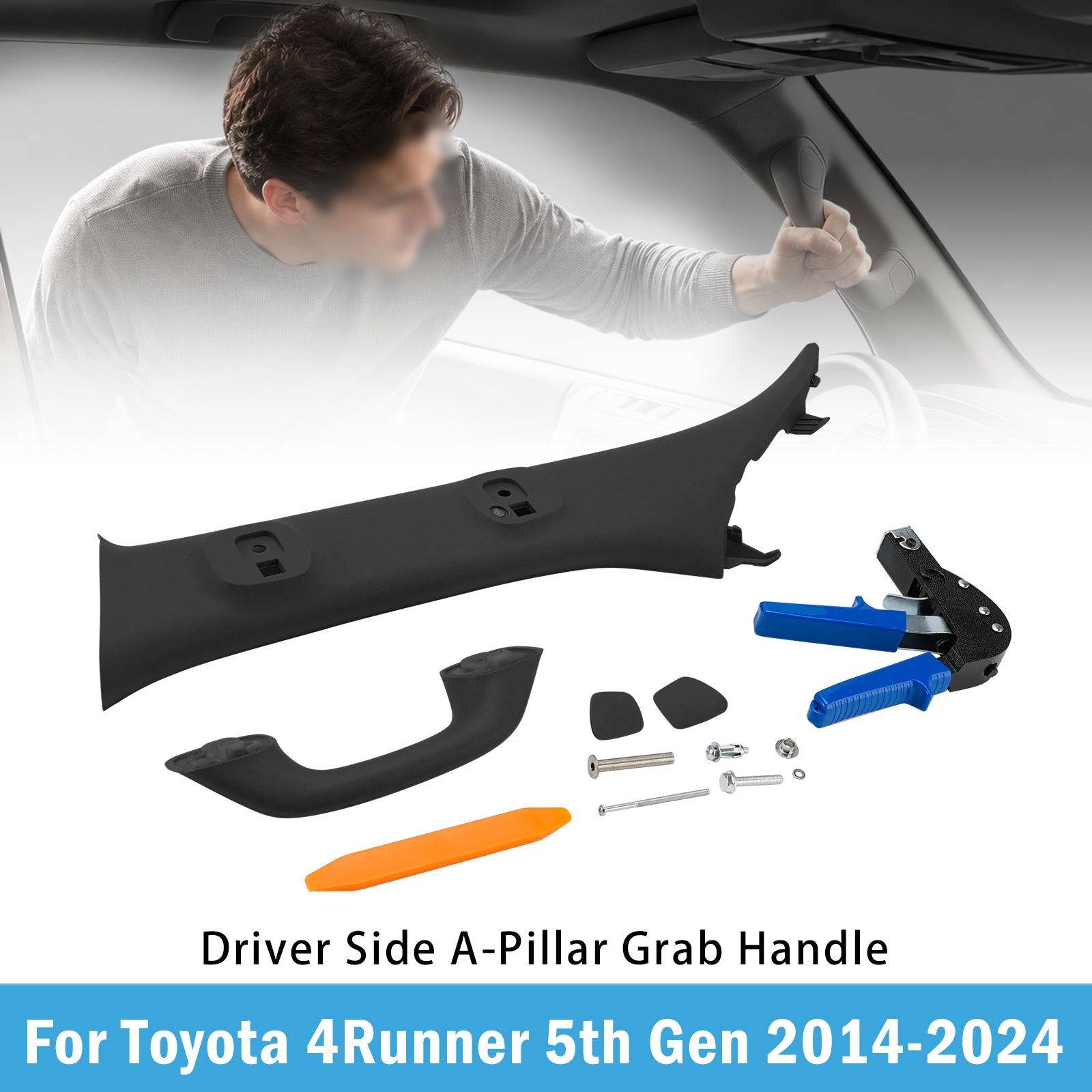 Poignée Saisie Pilier-A Côté Conducteur Noir Pour Toyota 4Runner 5Th Gen 14-24