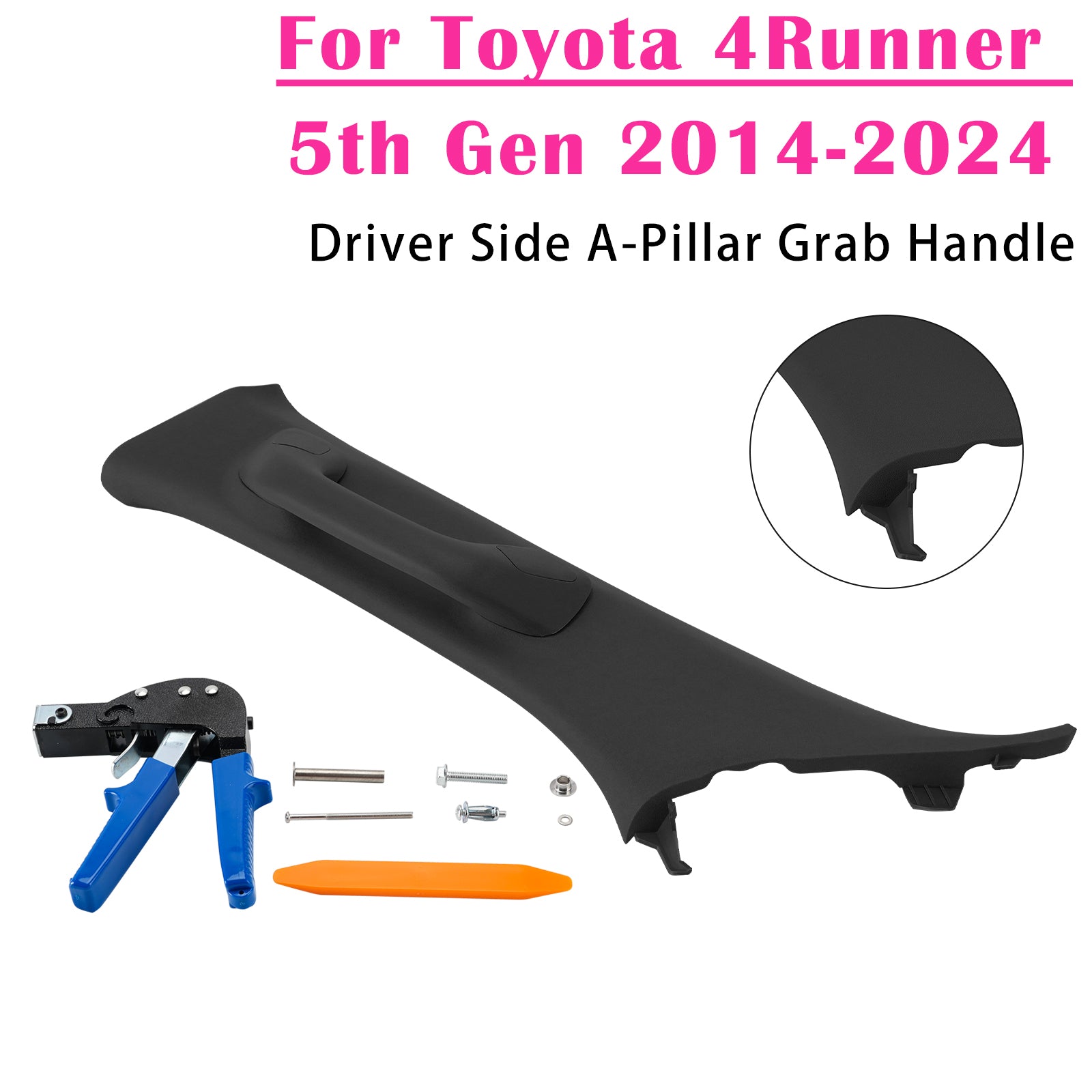 Poignée Saisie Pilier-A Côté Conducteur Noir Pour Toyota 4Runner 5Th Gen 14-24