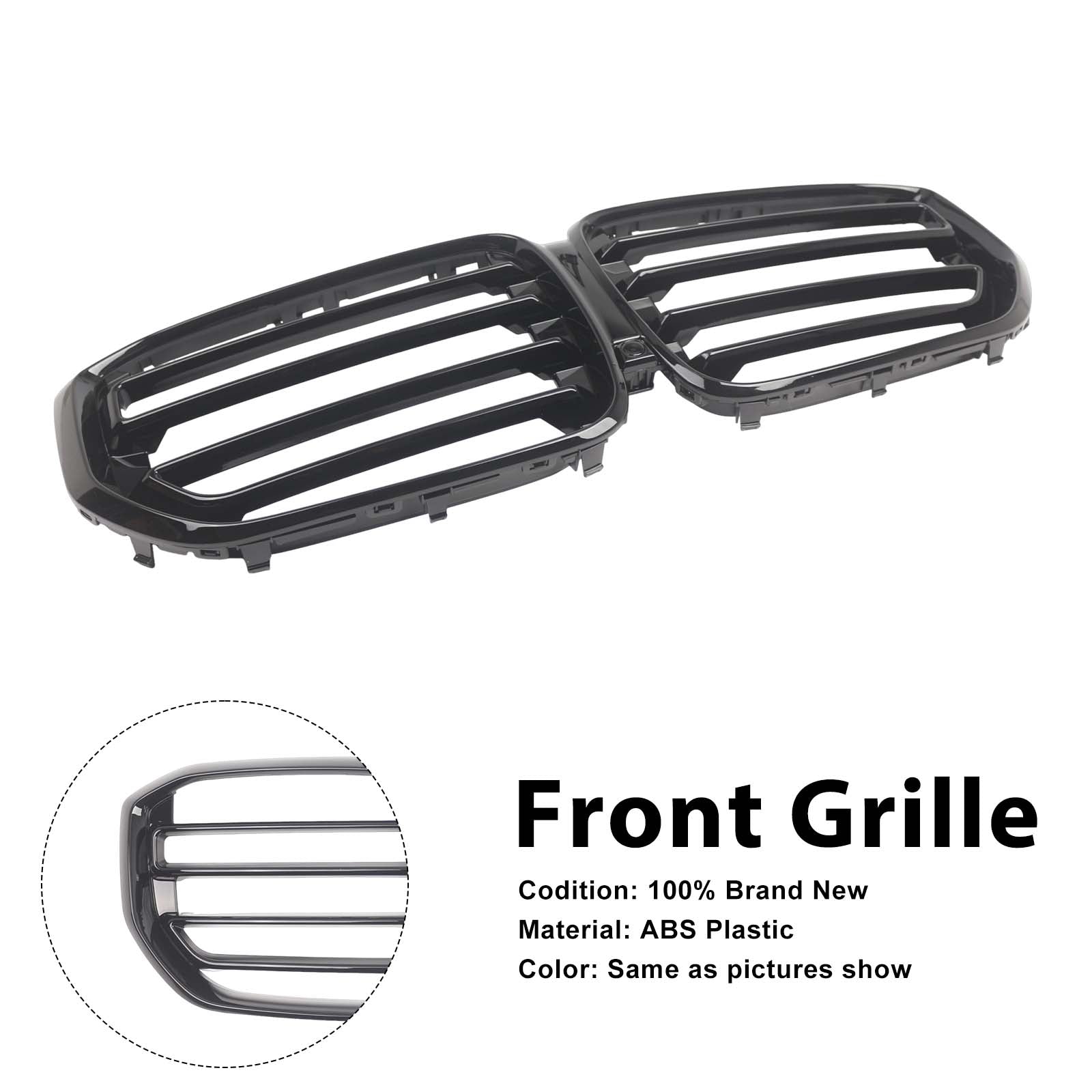 Sport Style Front Kidney Grille Grill Pour BMW X5 G05 2019-2022 Gloss Black