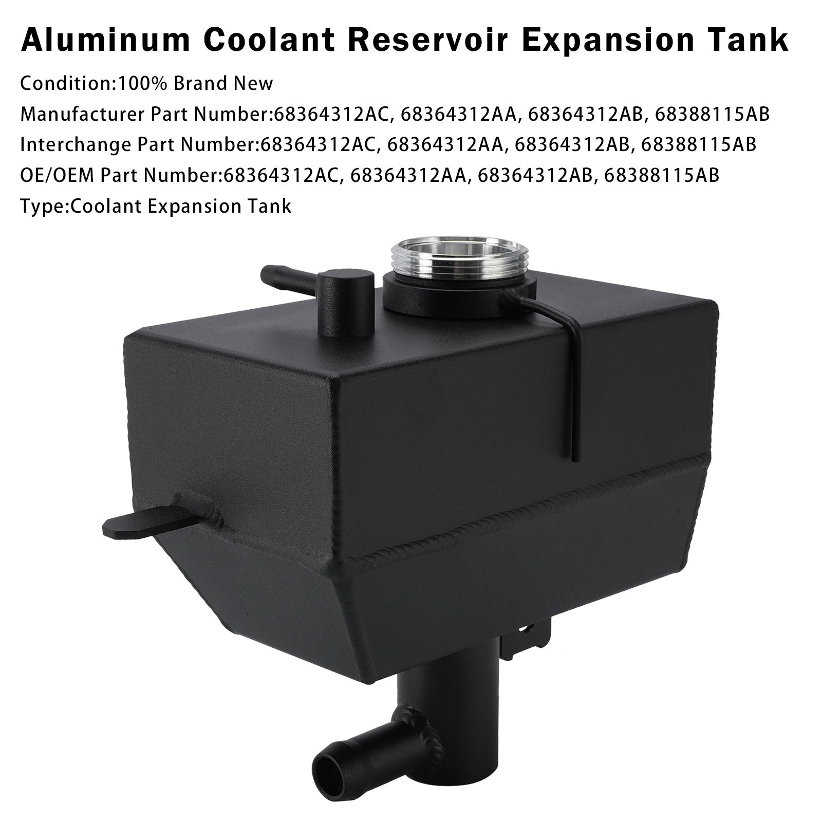 Réservoir Expansion Refroidissement Pour Jeep Wrangler JL JLU 2018-25 68364312AC