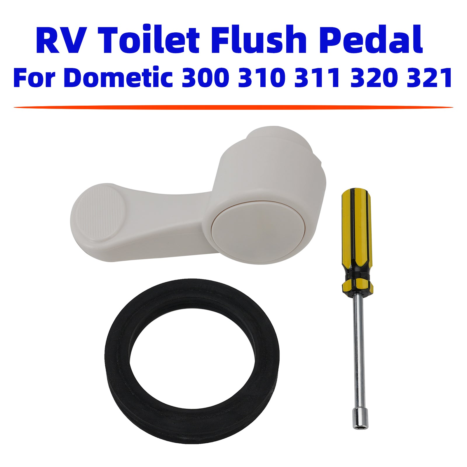 Pédale chasse toilettes Camping-car pour Dometic 300 310 311 320 321 avec Kit