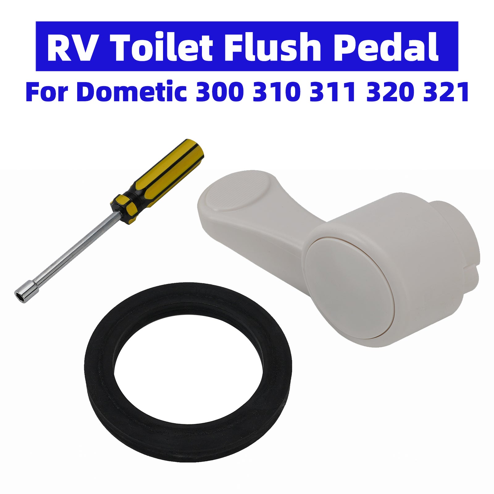 Pédale chasse toilettes Camping-car pour Dometic 300 310 311 320 321 avec Kit