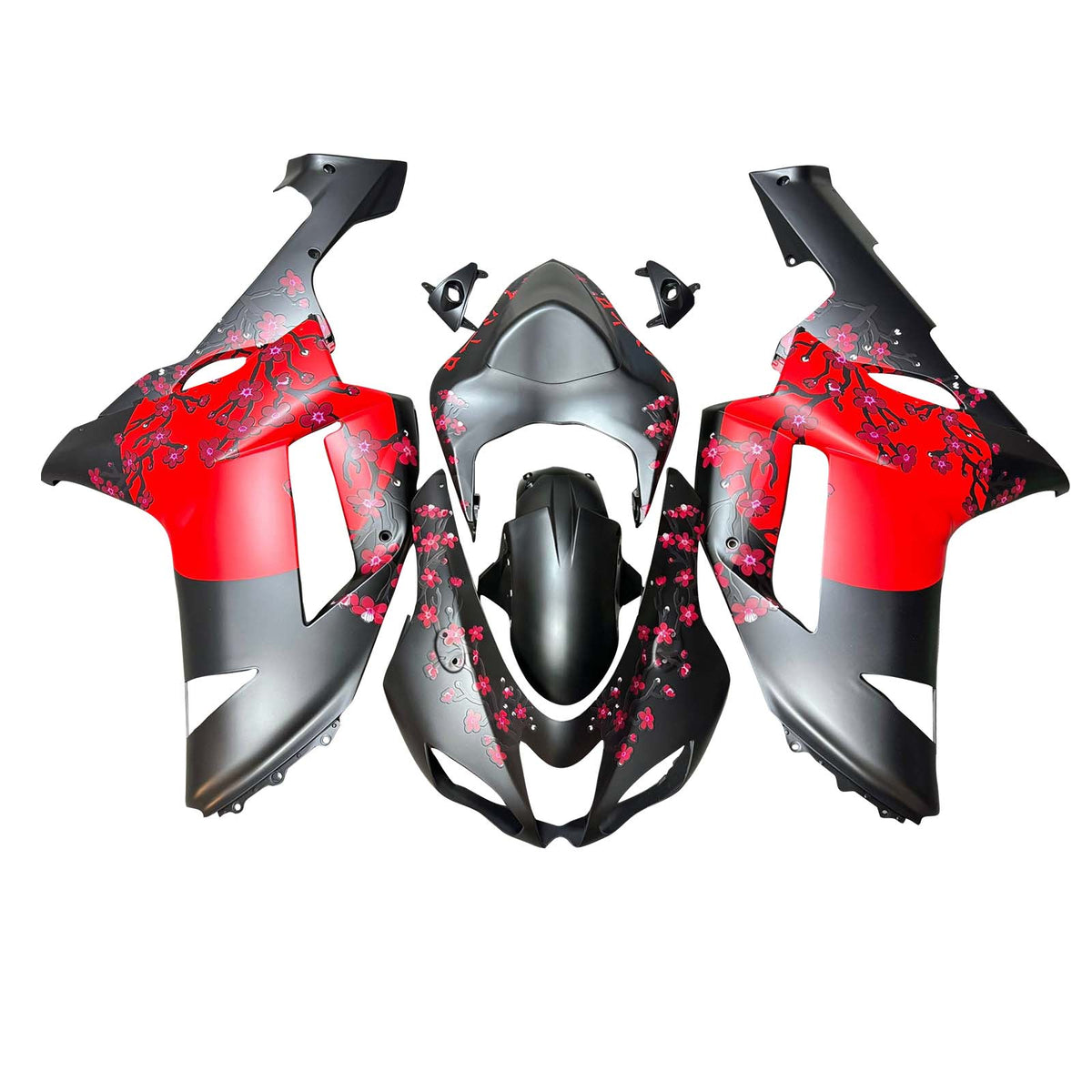 Kit de carénage injecté en plastique ABS pour Kawasaki ZX6R 636 2007-2008