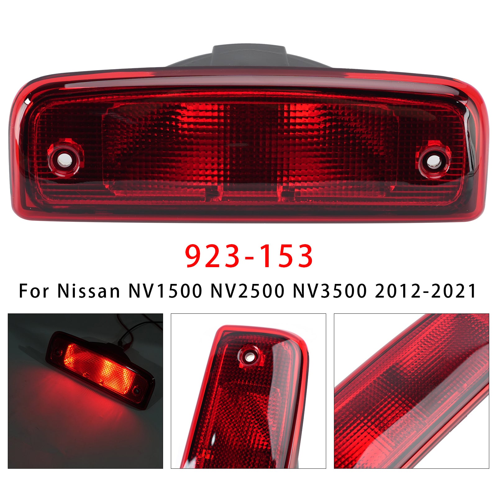 Terzo gruppo luce freno 923-153 per Nissan NV1500 2012-2021 Rosso