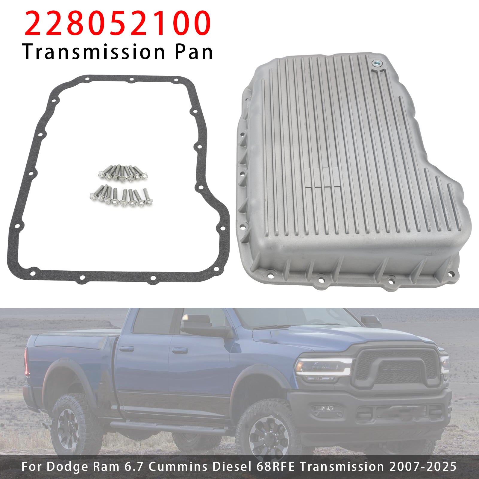 Cárter de aceite de aluminio 228052100 para Dodge Ram 6.7 Cummins Diesel 2007-2025