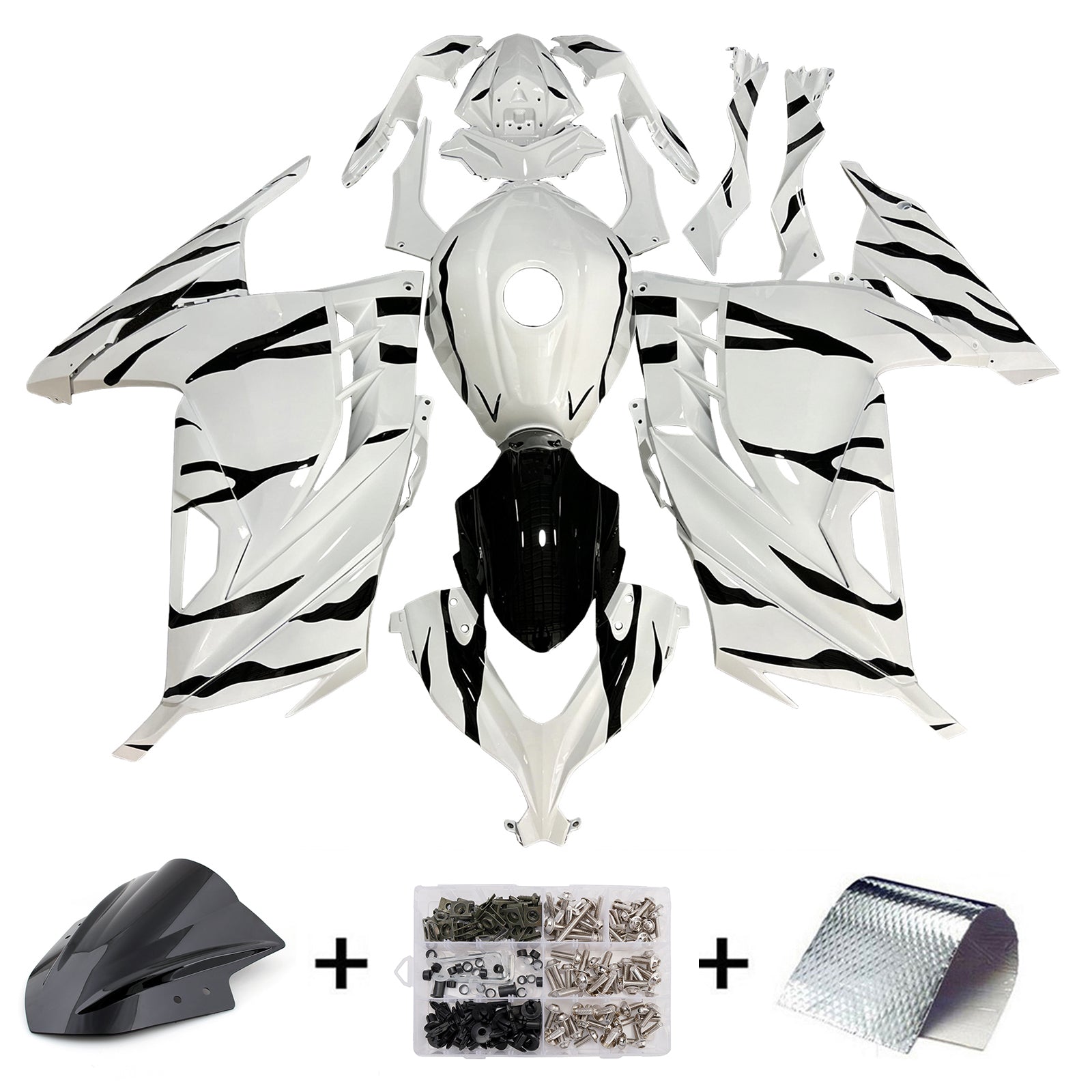 Kit de carenado inyectado de plástico ABS para Kawasaki EX300 Ninja300 2013-2024