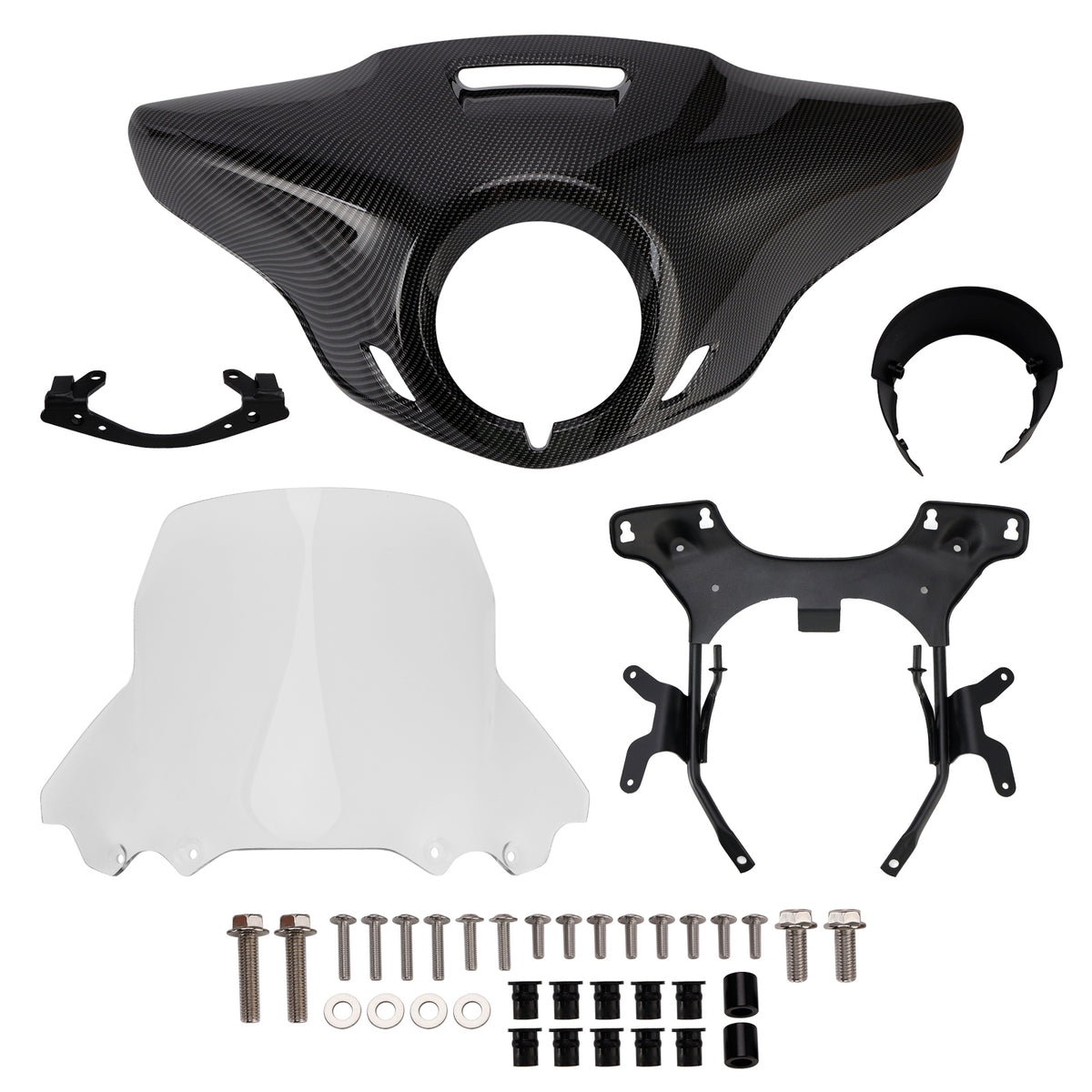 Cupolino parabrezza per HONDA CMX1100 21-24 Carbonio simulato+trasparente