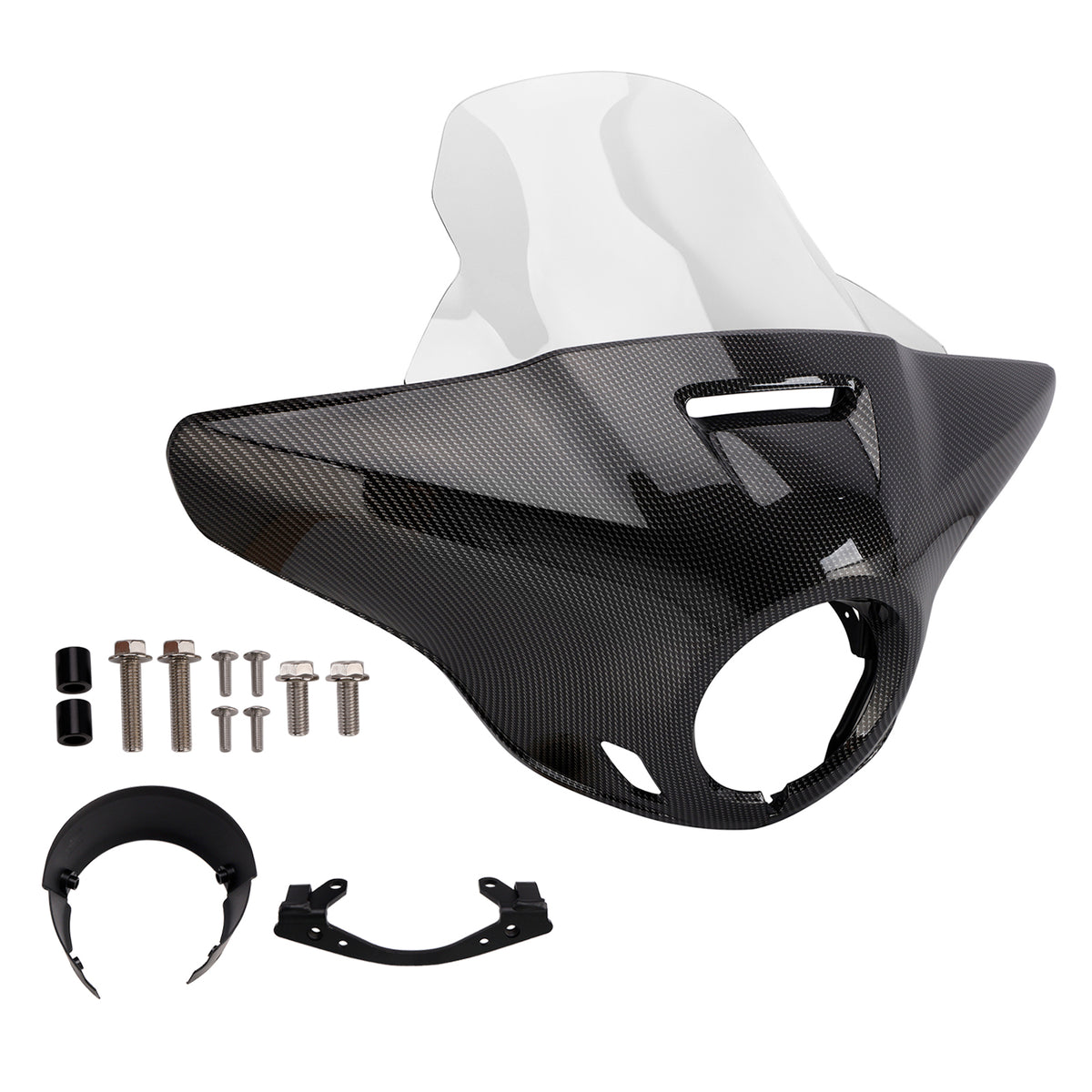 Cupolino parabrezza per HONDA CMX1100 21-24 Carbonio simulato+trasparente