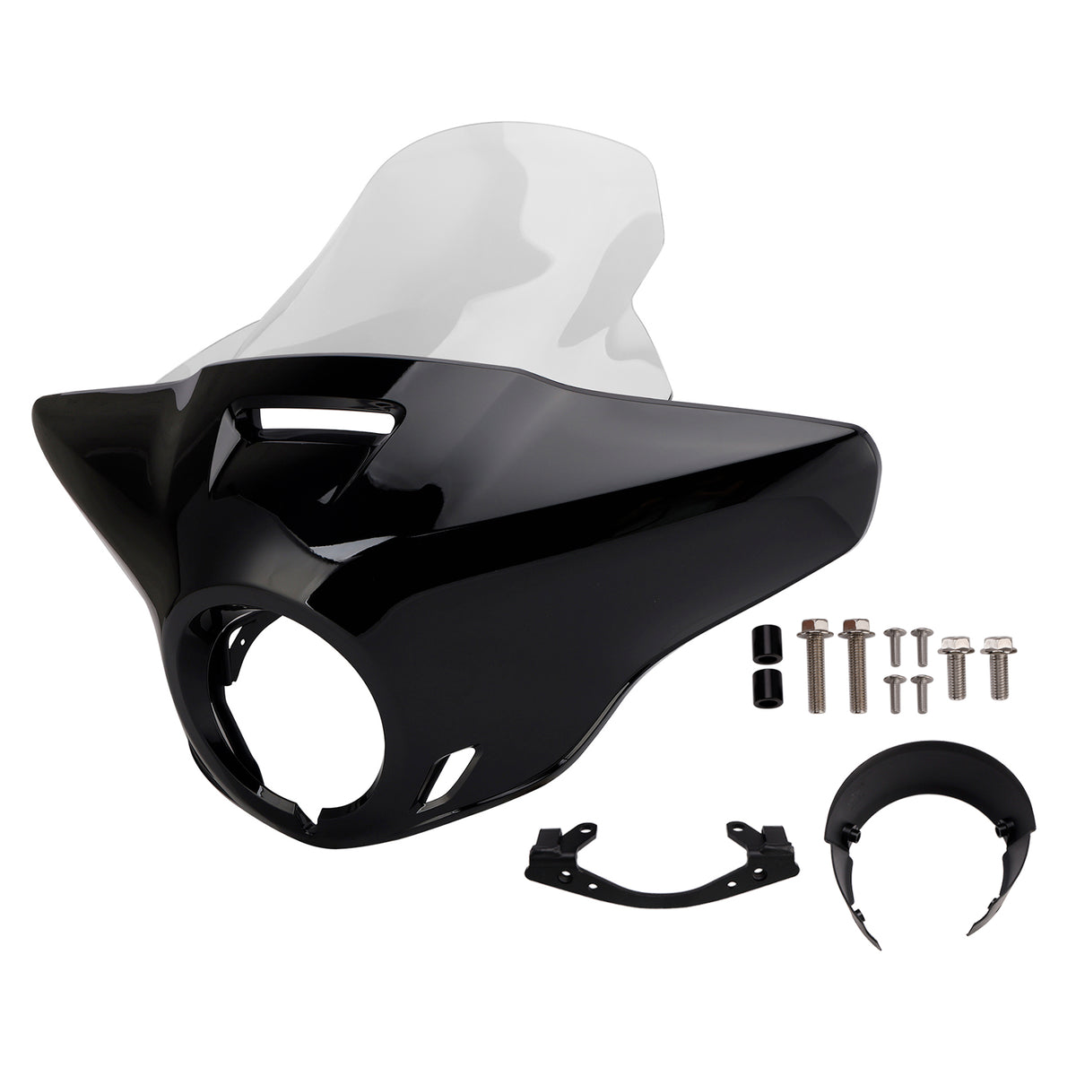 Cupolino parabrezza per HONDA CMX1100 21-24 Nero lucido+Trasparente