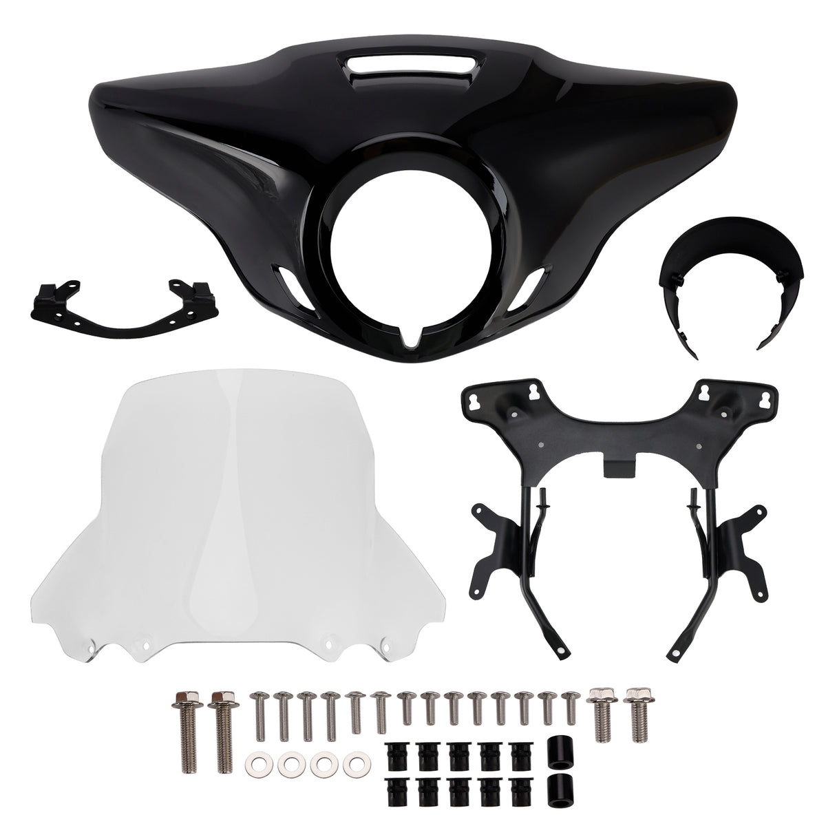 Cupolino parabrezza per HONDA CMX1100 21-24 Nero lucido+Trasparente