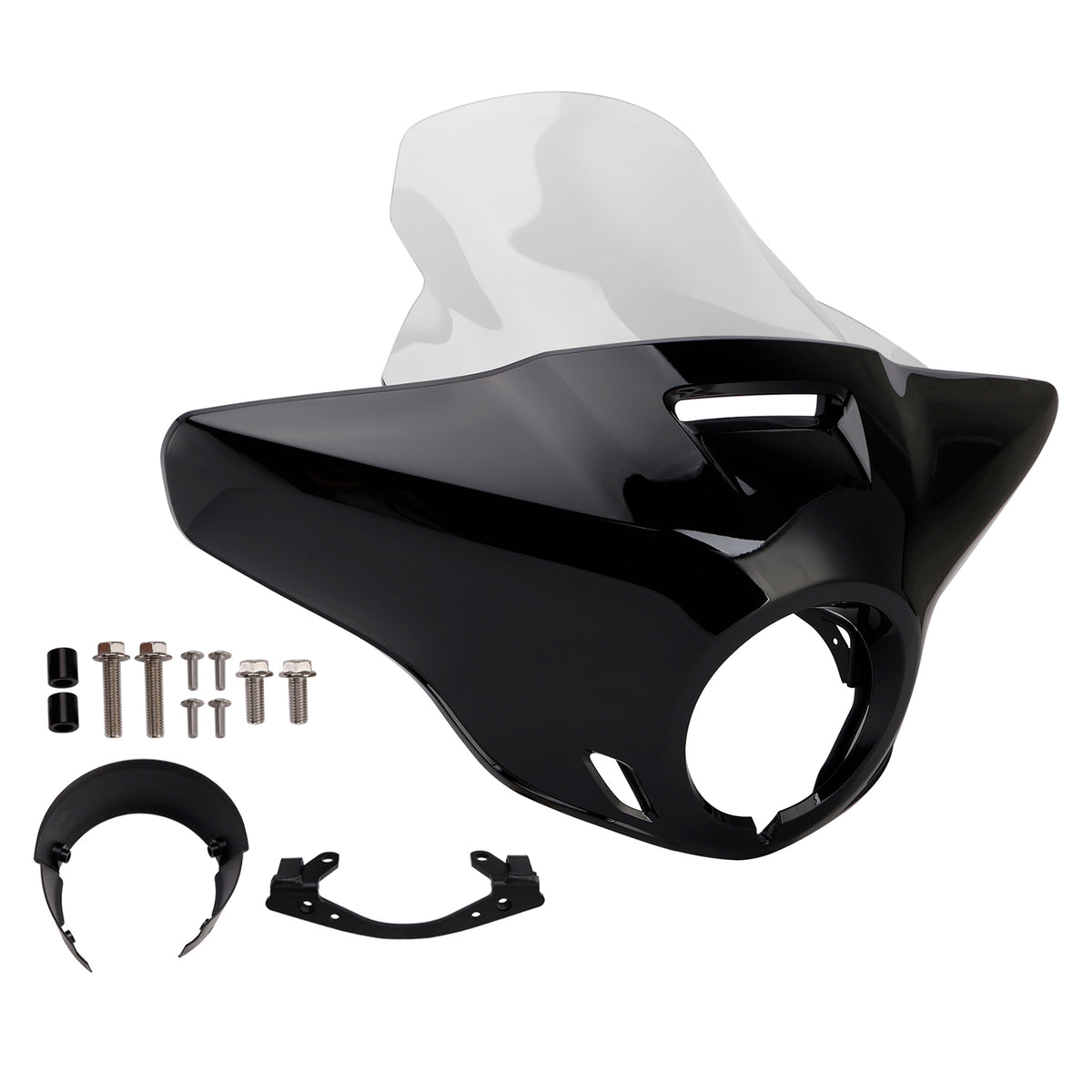 Cupolino parabrezza per HONDA CMX1100 21-24 Nero lucido+Trasparente