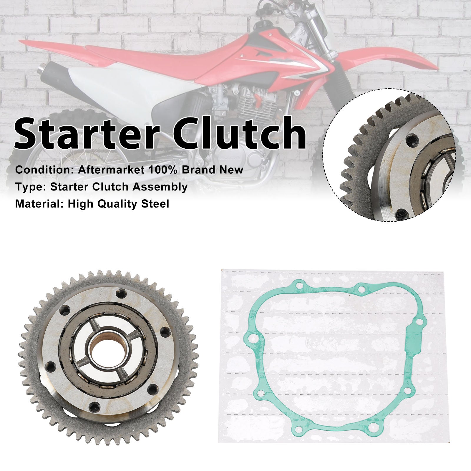 Kits d'embrayage de démarreur unidirectionnel pour Honda CRF230 SL230 XLR125 FTR223 CTX200