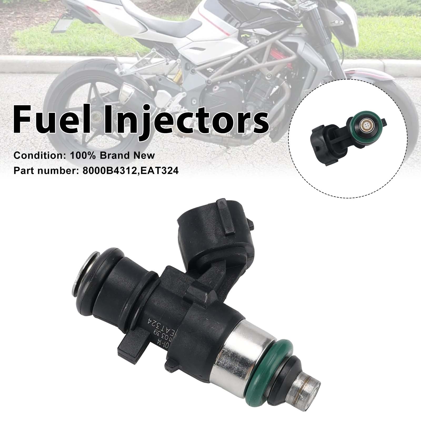 Inyectores de combustible 8000B4312 EAT324 para MV Agusta F4 1000S 1000R