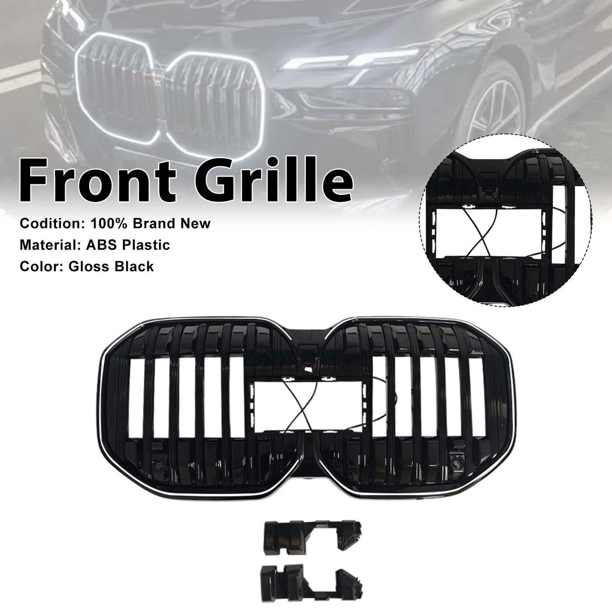 Front Bumper Kidney Grill Grille Pour BMW 7 Series G70 i7 740i 750e 2023-2026