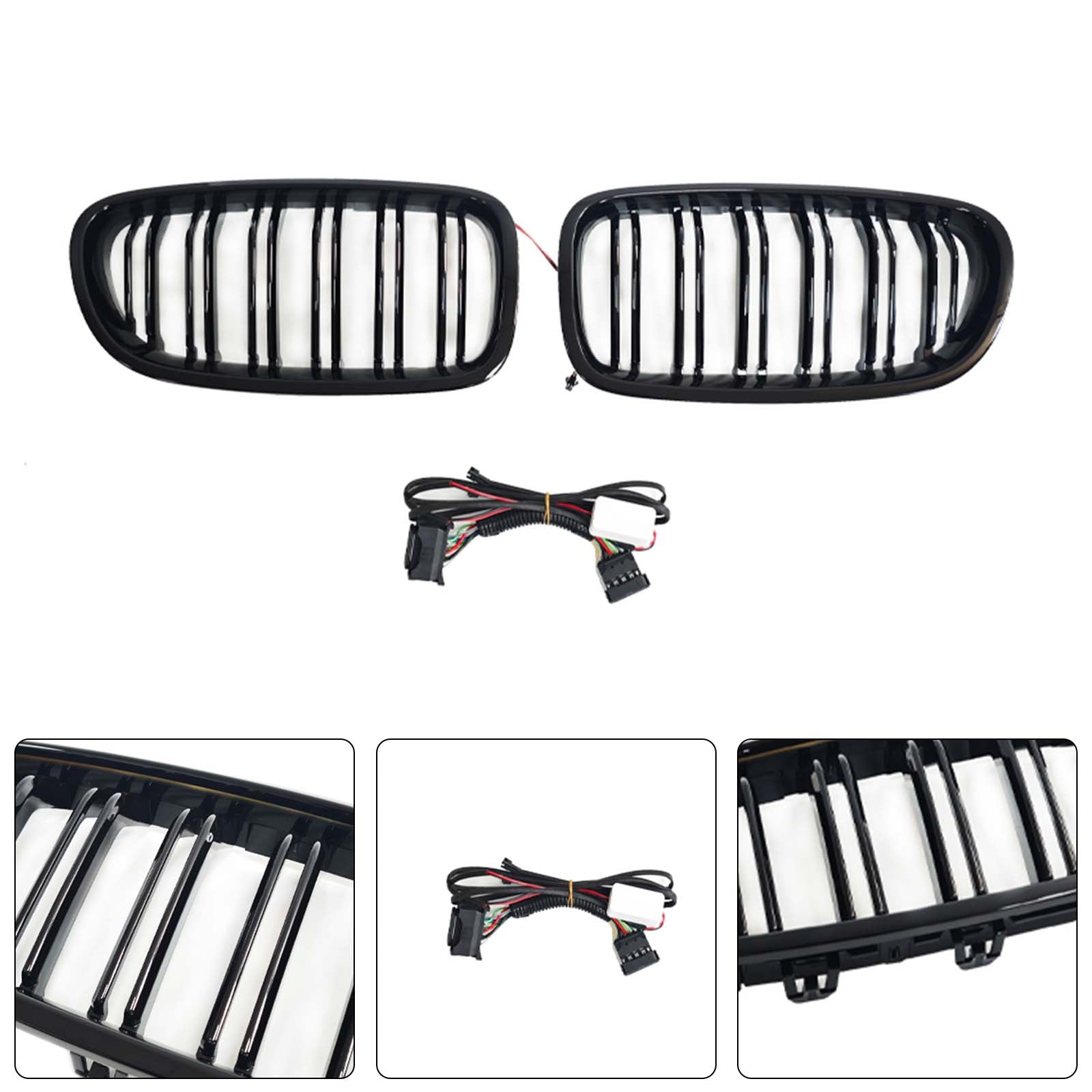 Front Bumper Grill Grille Pour BMW 5 Series F10 F11 2010-2016 W/LED