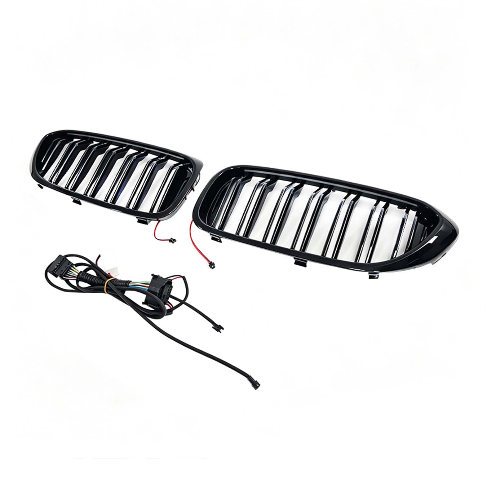 Double Slat Front Kidney Grille Pour BMW 5 Series G30 G31 2017-2020 W/LED