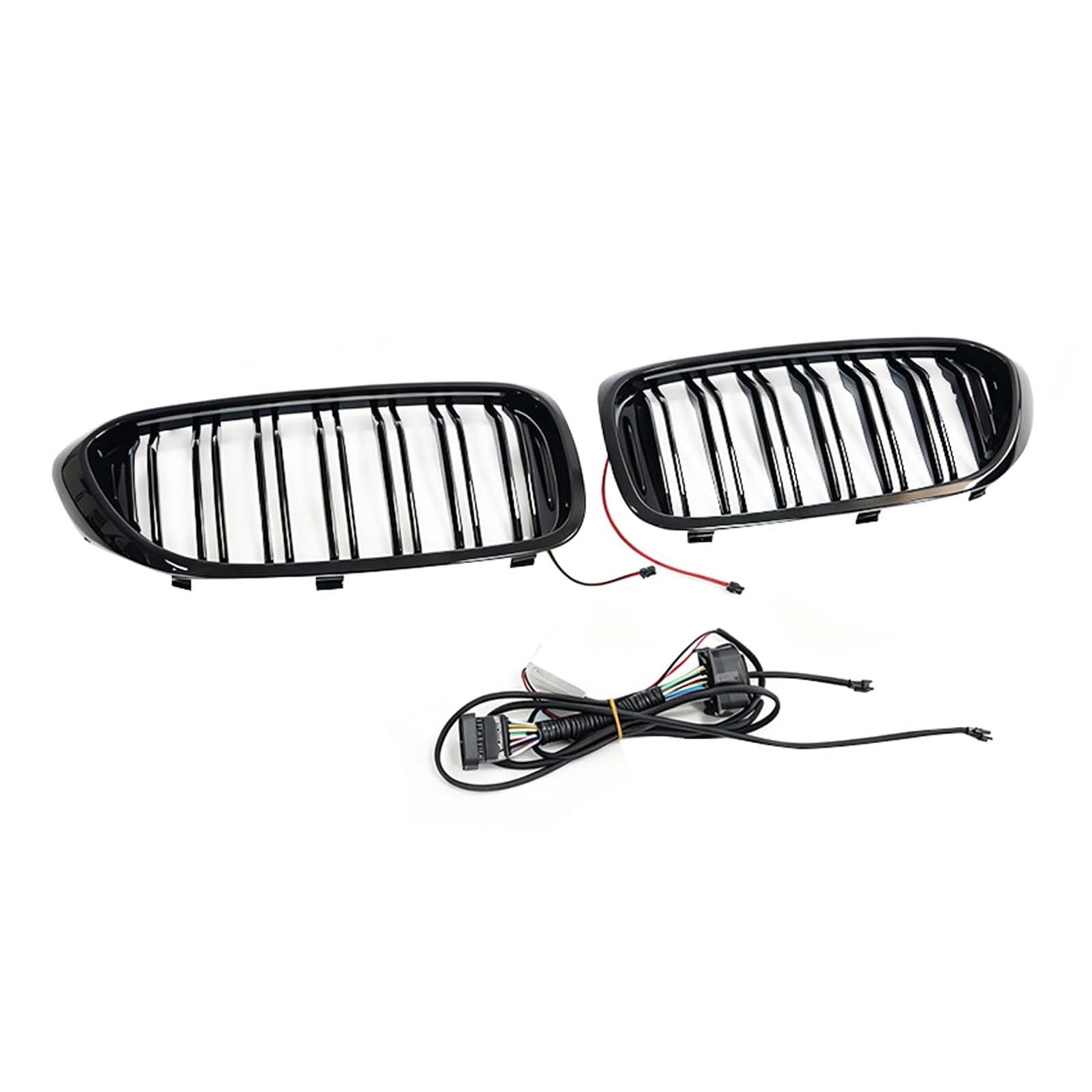 Double Slat Front Kidney Grille Pour BMW 5 Series G30 G31 2017-2020 W/LED