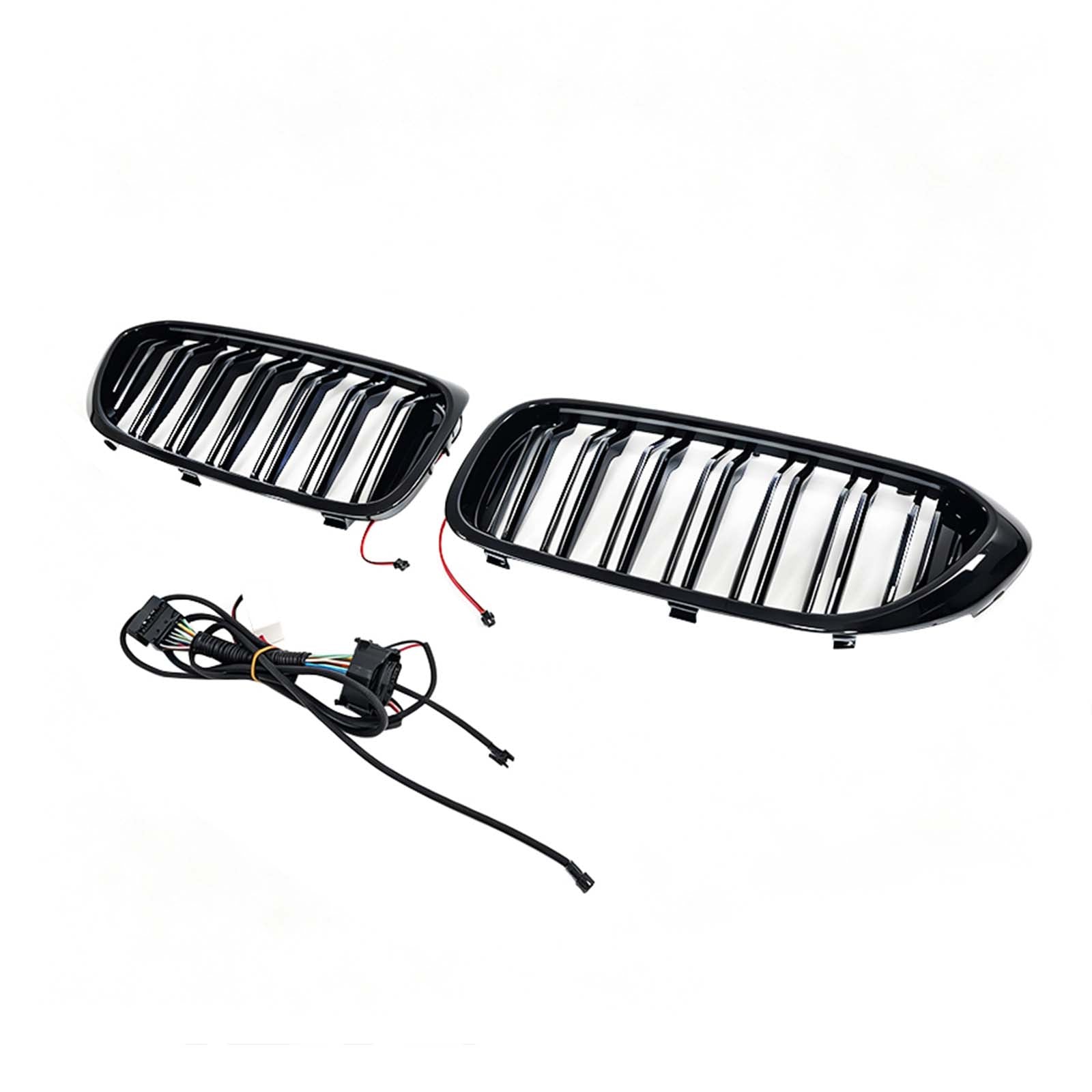 Double Slat Front Kidney Grille Pour BMW 5 Series G30 G31 2017-2020 W/LED