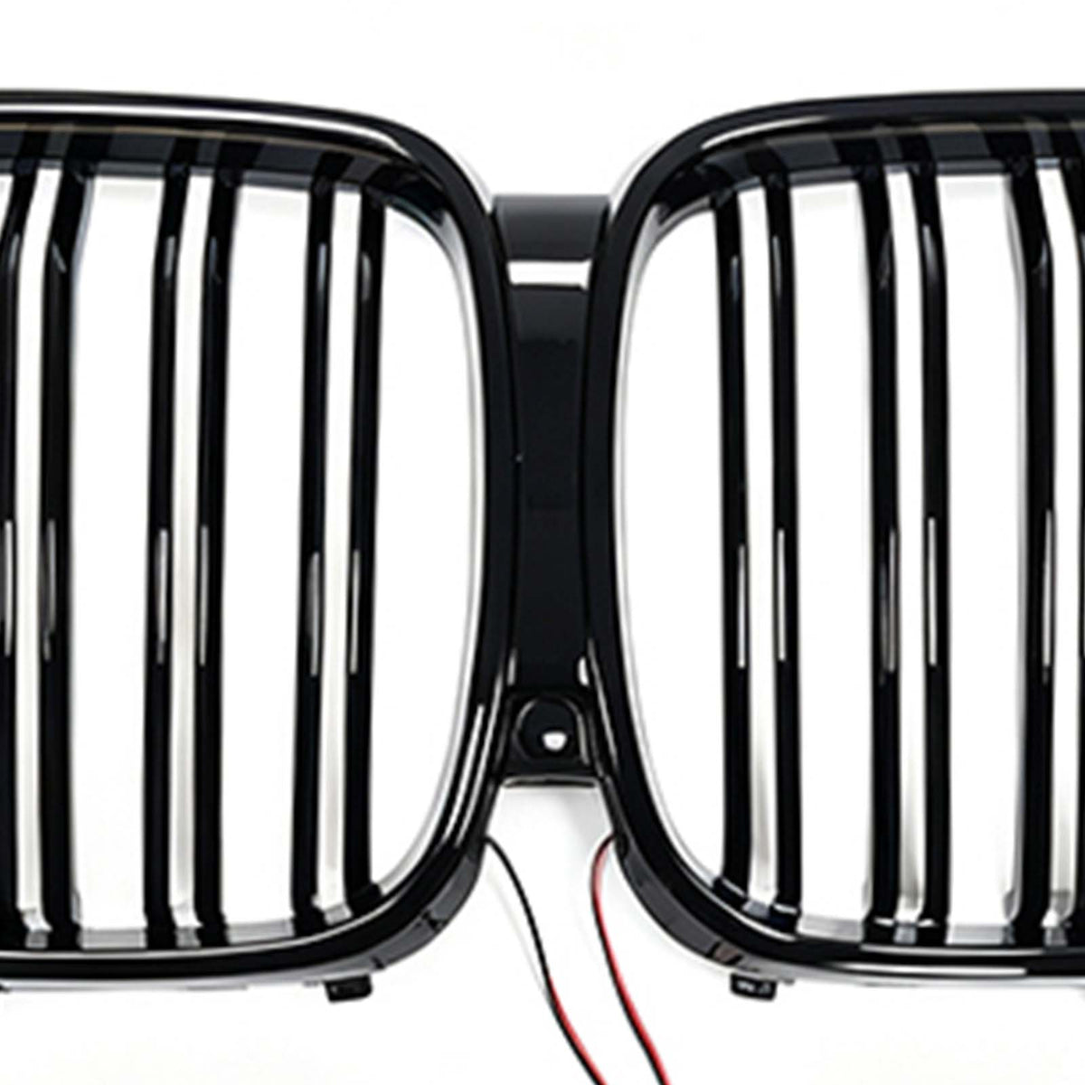 Double Slat Black Front Kidney Grille Pour BMW X5 G05 2019-2022 W/LED