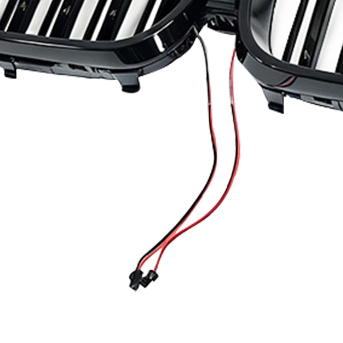 Double Slat Black Front Kidney Grille Pour BMW X5 G05 2019-2022 W/LED
