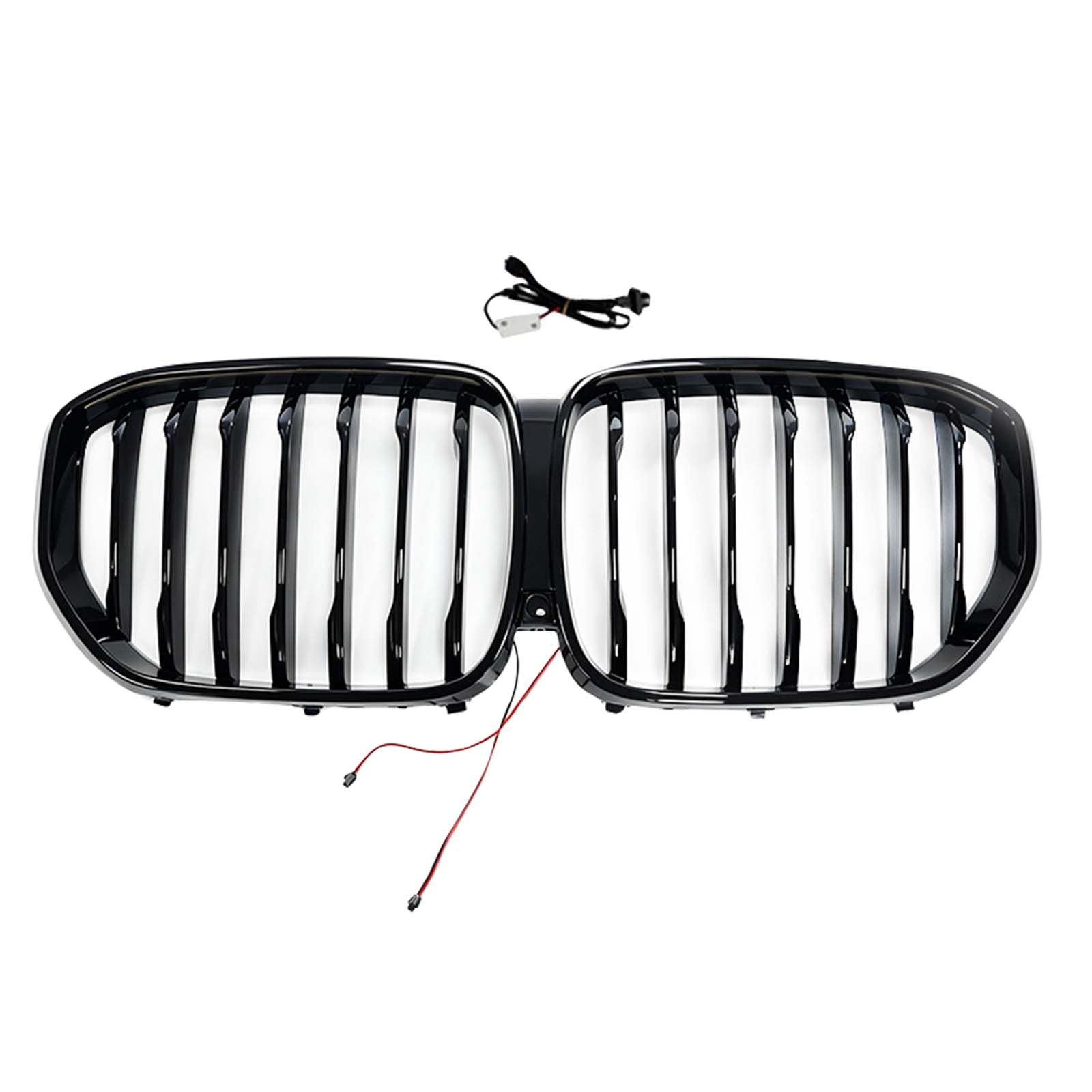 Single Gloss Black Front Kidney Grille Pour BMW X5 G05 2019-2022 W/LED