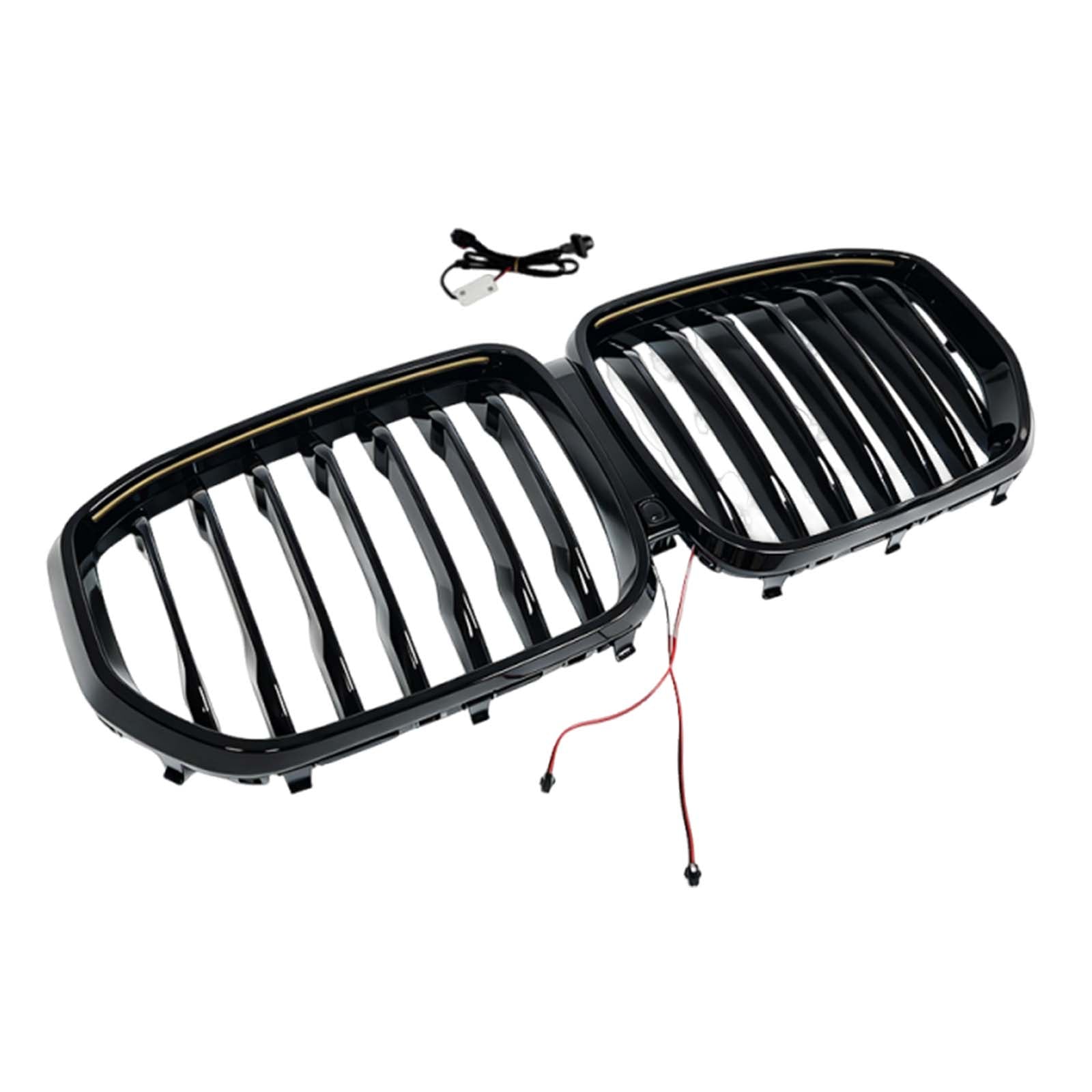 Single Gloss Black Front Kidney Grille Pour BMW X5 G05 2019-2022 W/LED