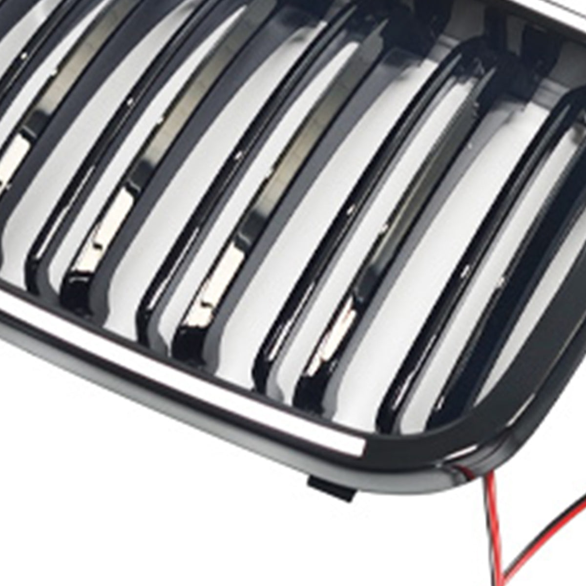 Gloss Black Front Kidney Bumper Grill Grille Pour BMW E46 2-Door 1998-2001 W/LED