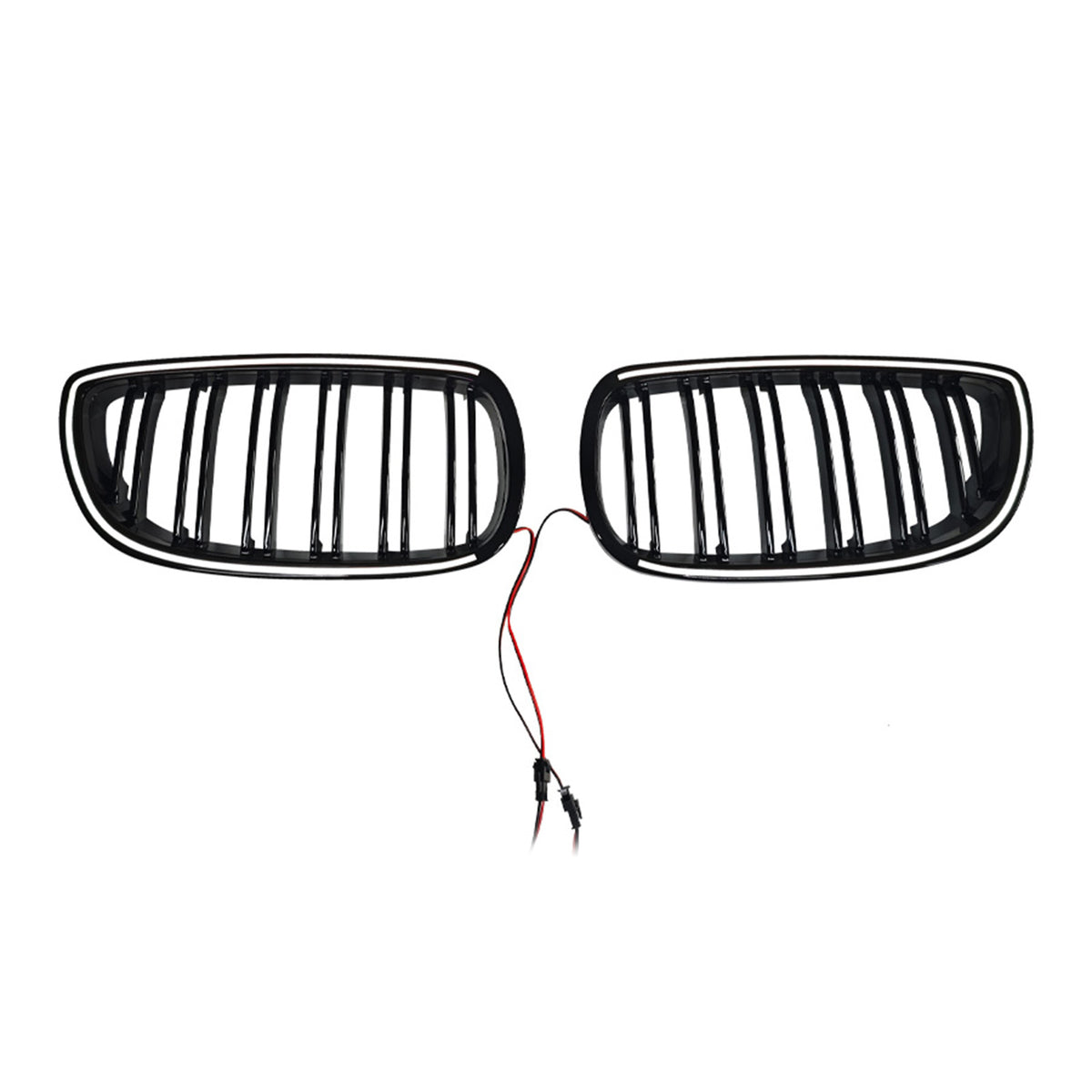 Black Front Kidney Grill Grille Pour BMW E92 E93 LCI 2Doors 2010-2013 W/LED