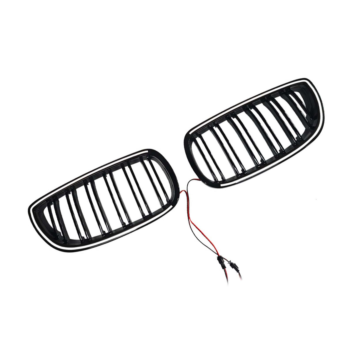 Black Front Kidney Grill Grille Pour BMW E92 E93 LCI 2Doors 2010-2013 W/LED