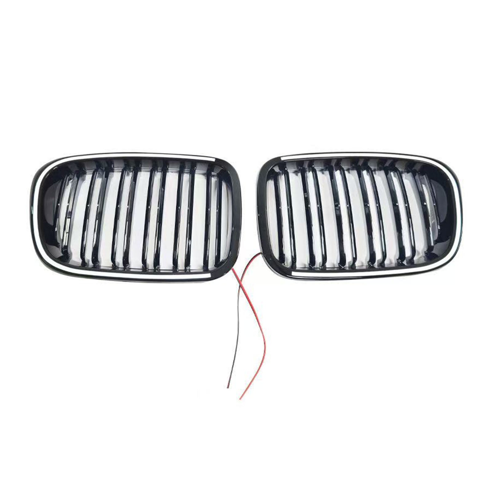 Black Front Bumper Grille Pour BMW 3 Series E46 4-Door Pre-LCI 1999-2001 W/LED