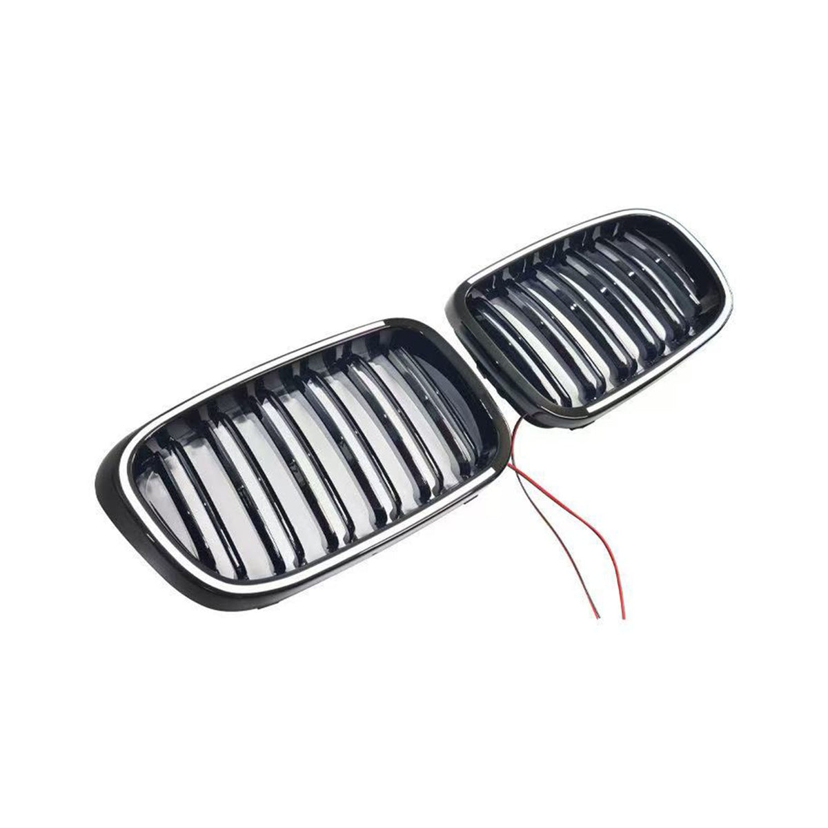 Black Front Bumper Grille Pour BMW 3 Series E46 4-Door Pre-LCI 1999-2001 W/LED