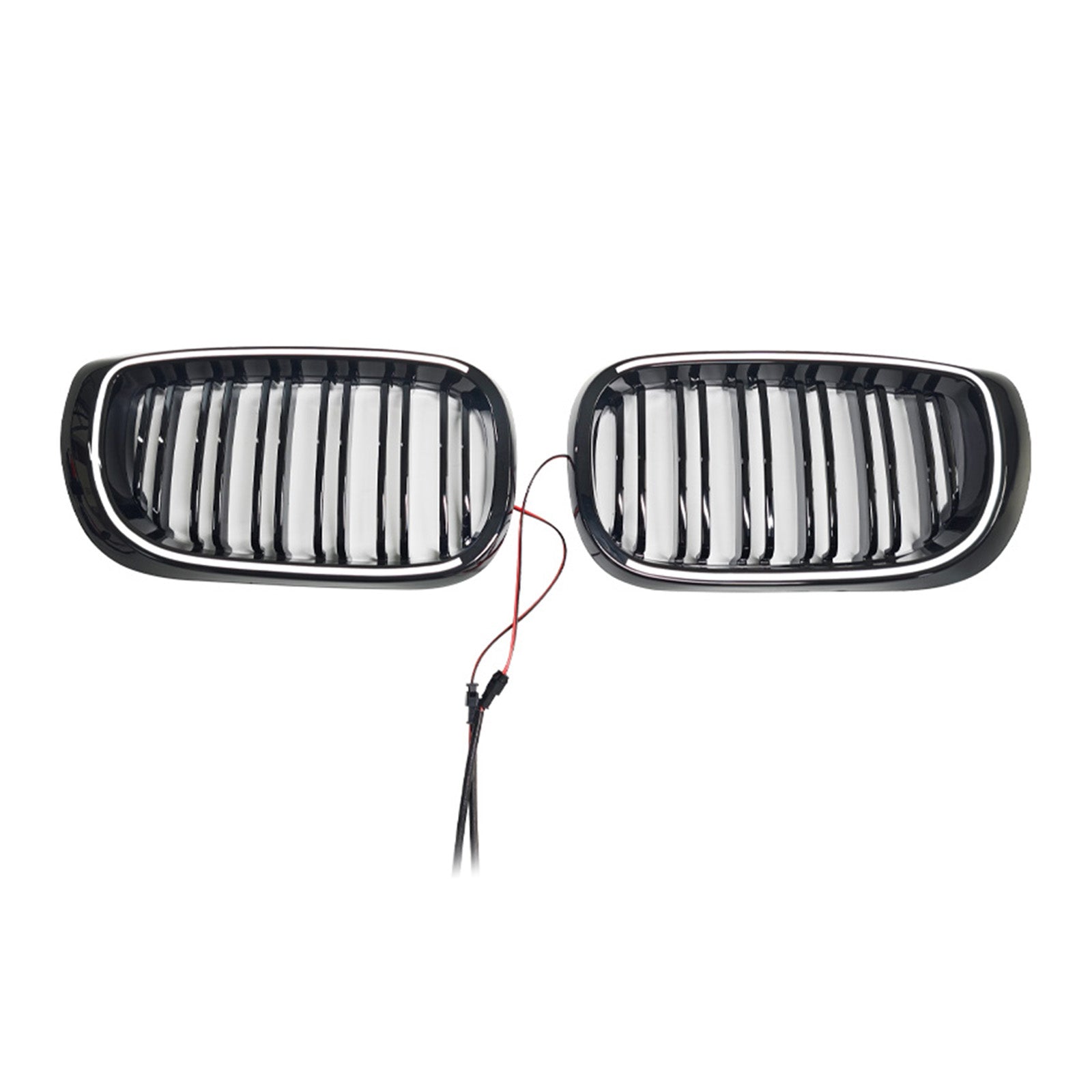 Black Front Bumper Grille Pour BMW 3 Series E46 4-Door LCI 2002-2005 W/LED