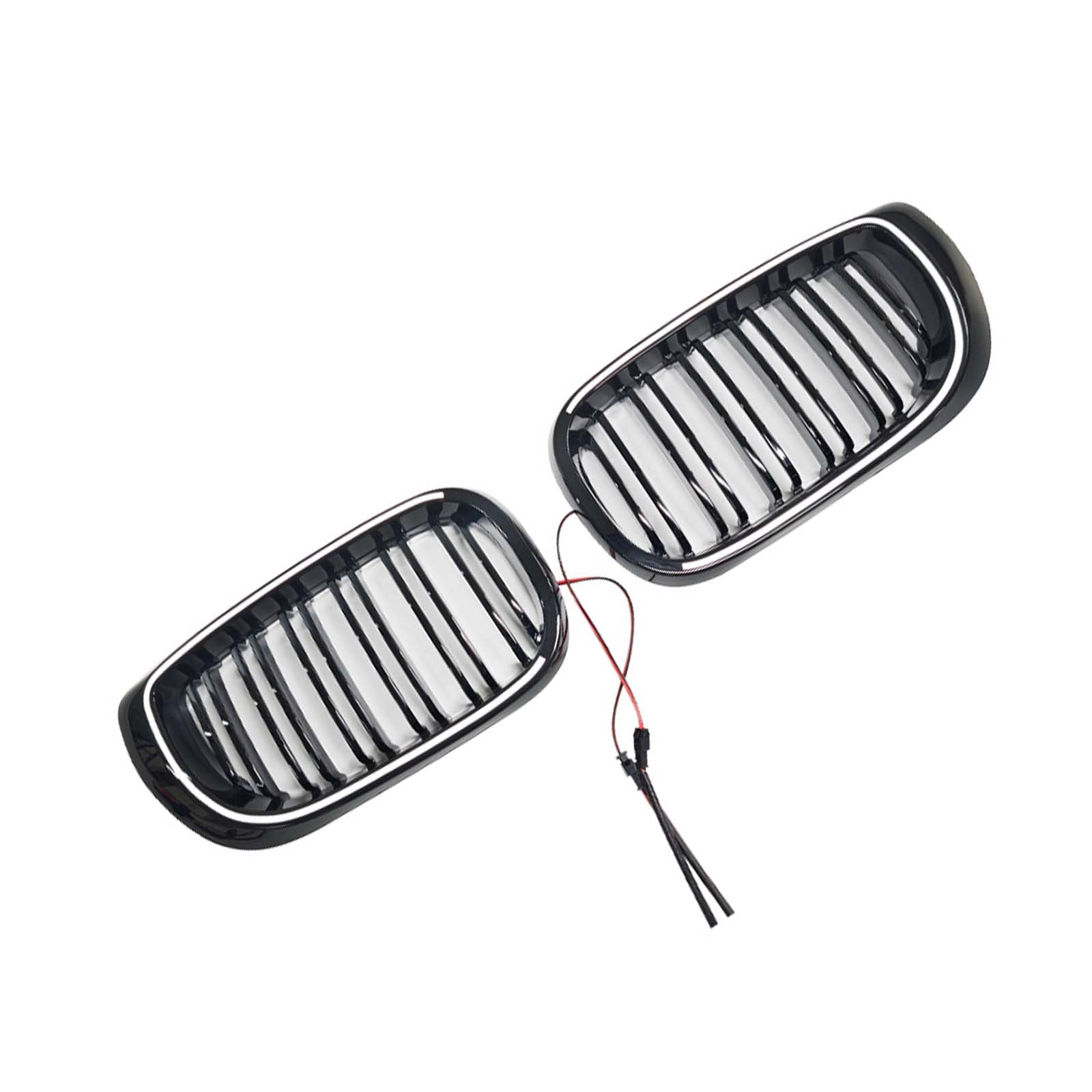Black Front Bumper Grille Pour BMW 3 Series E46 4-Door LCI 2002-2005 W/LED