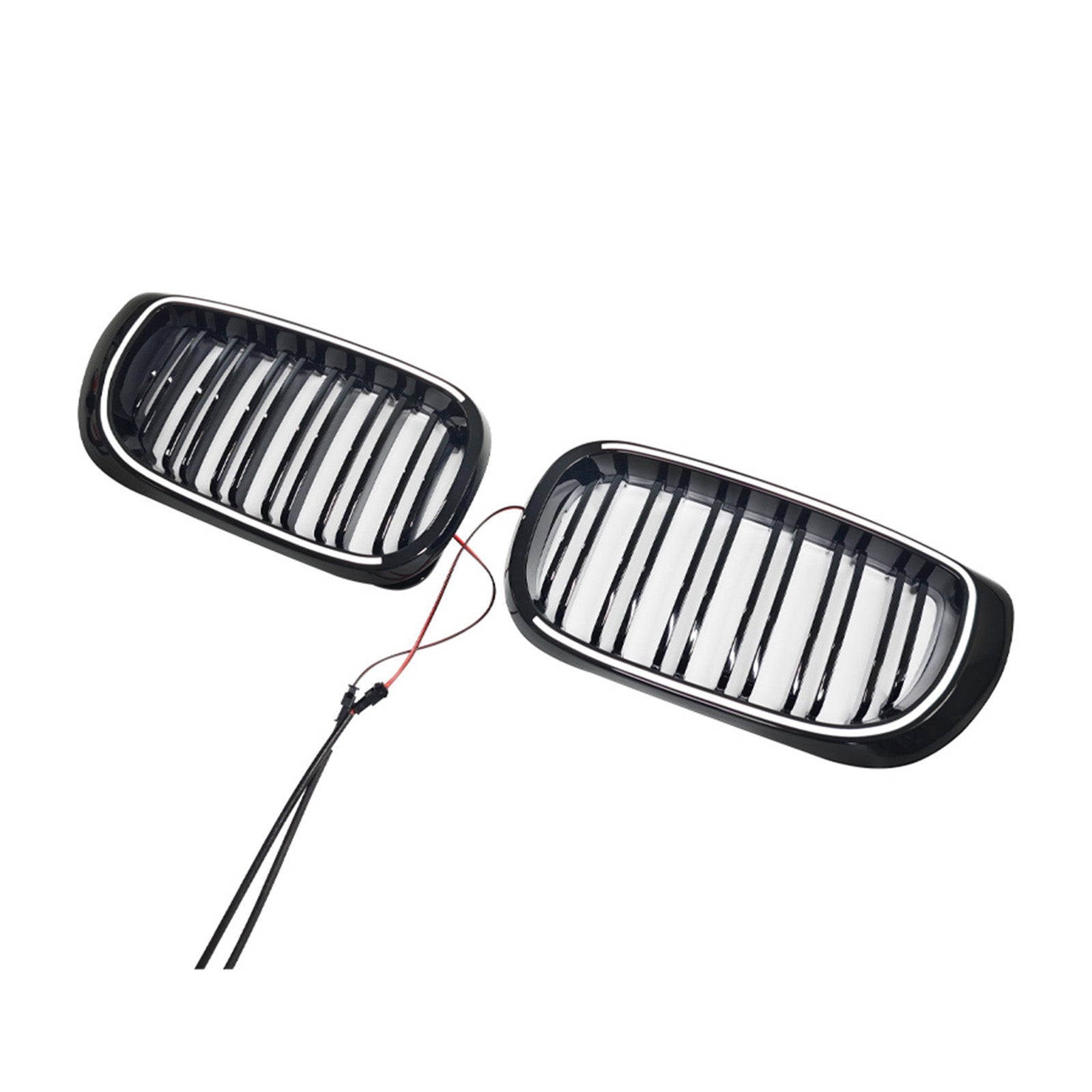 Black Front Bumper Grille Pour BMW 3 Series E46 4-Door LCI 2002-2005 W/LED