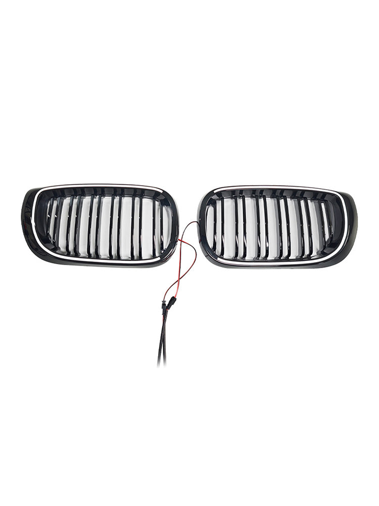Black Front Bumper Grille Pour BMW 3 Series E46 4-Door LCI 2002-2005 W/LED