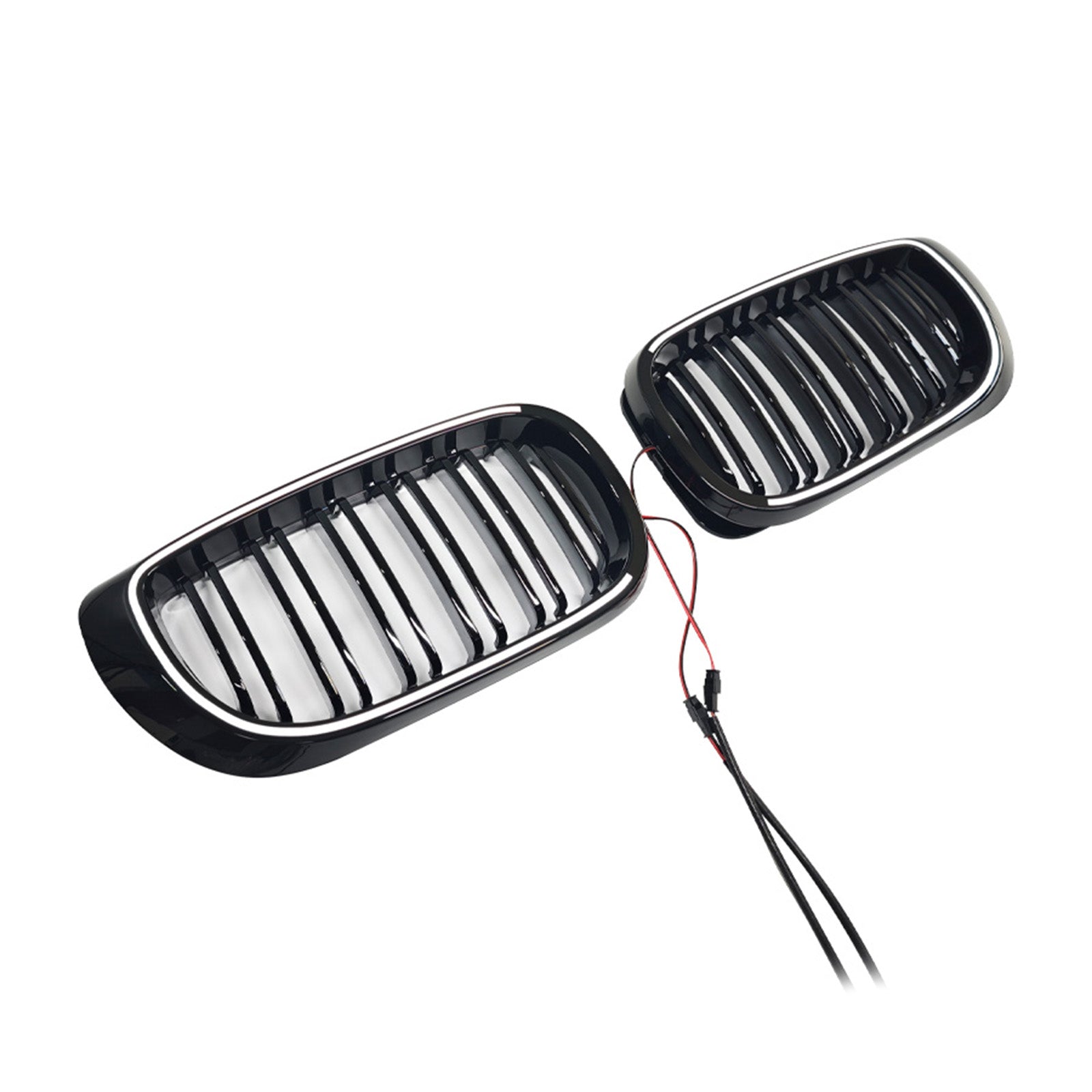 Black Front Bumper Grille Pour BMW 3 Series E46 4-Door LCI 2002-2005 W/LED