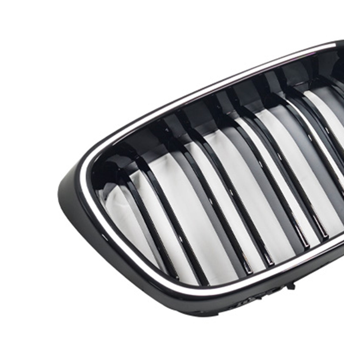 Gloss Black Front Kidney Grill Grille Pour BMW 5 Series E39 1998-2003 W/LED