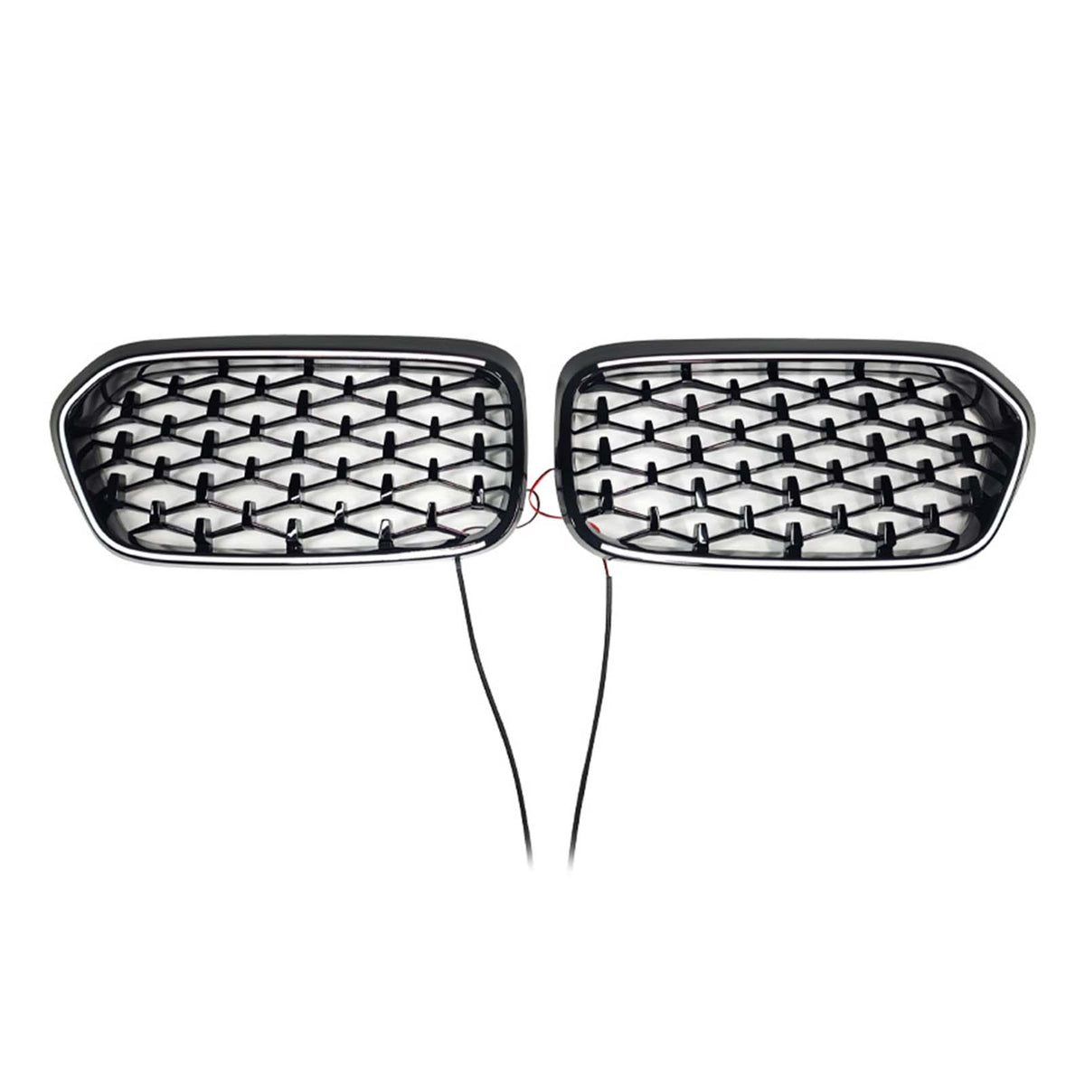 Black Front Bumper Grill Grille Pour BMW X2 Series F39 2018-2023 Diamond
