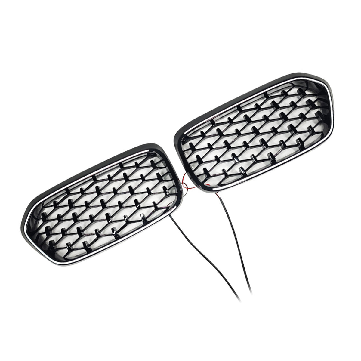 Black Front Bumper Grill Grille Pour BMW X2 Series F39 2018-2023 Diamond