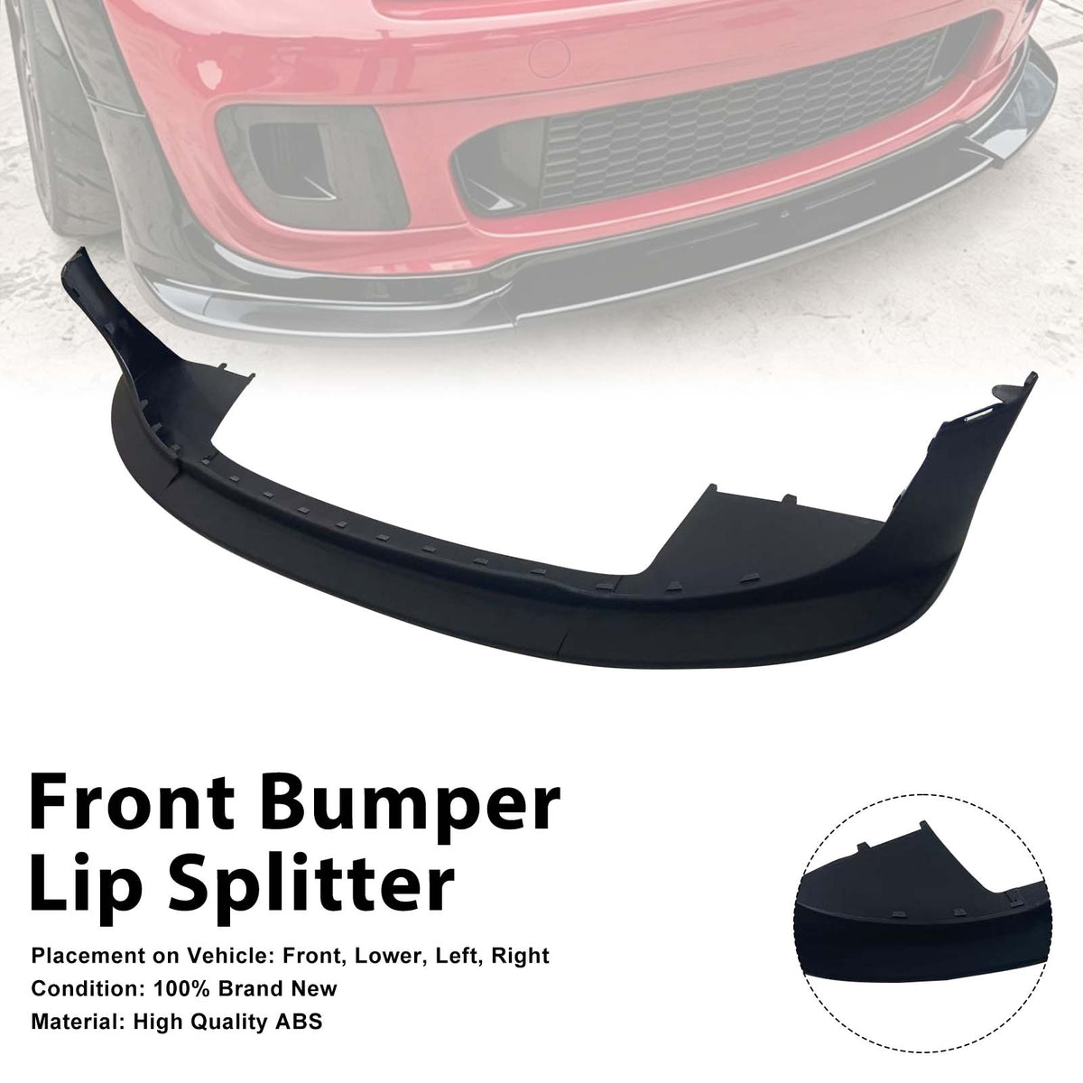 Front Bumper Spoiler Lip Splitter Pour MINI COOPER JCW R55 R56 R57 2006-2013
