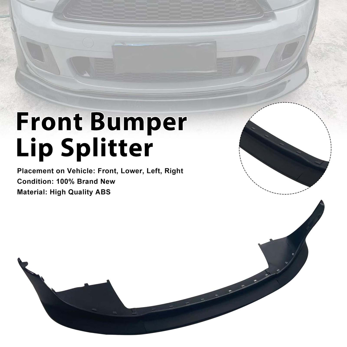 Front Bumper Spoiler Lip Splitter Pour MINI COOPER JCW R55 R56 R57 2006-2013