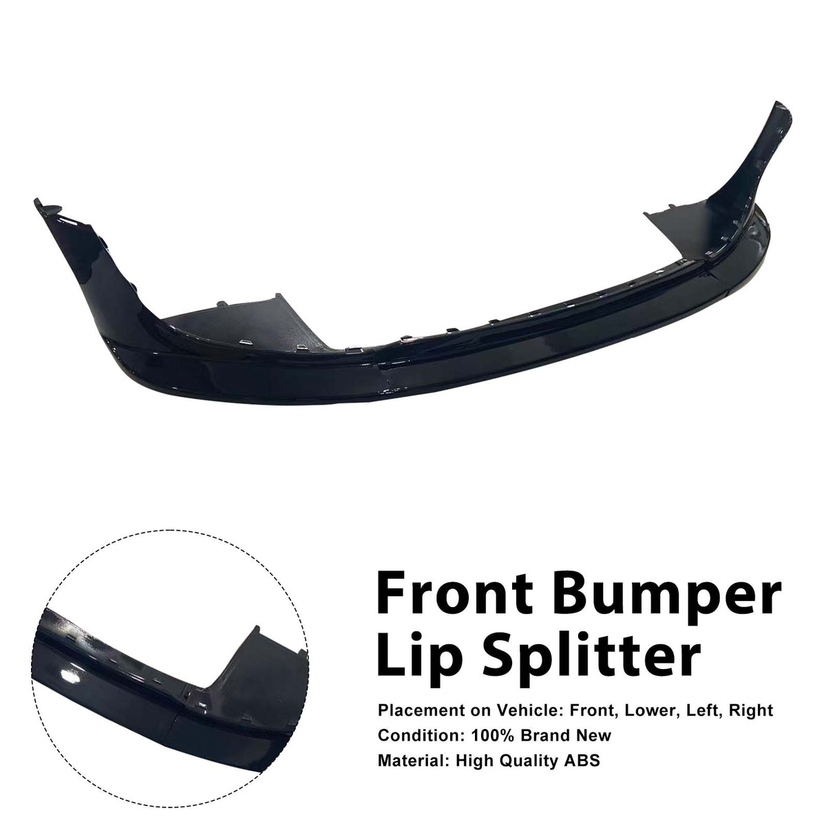 Black Front Bumper Spoiler Lip Splitter Pour MINI COOPER JCW R55 R56 2006-2013