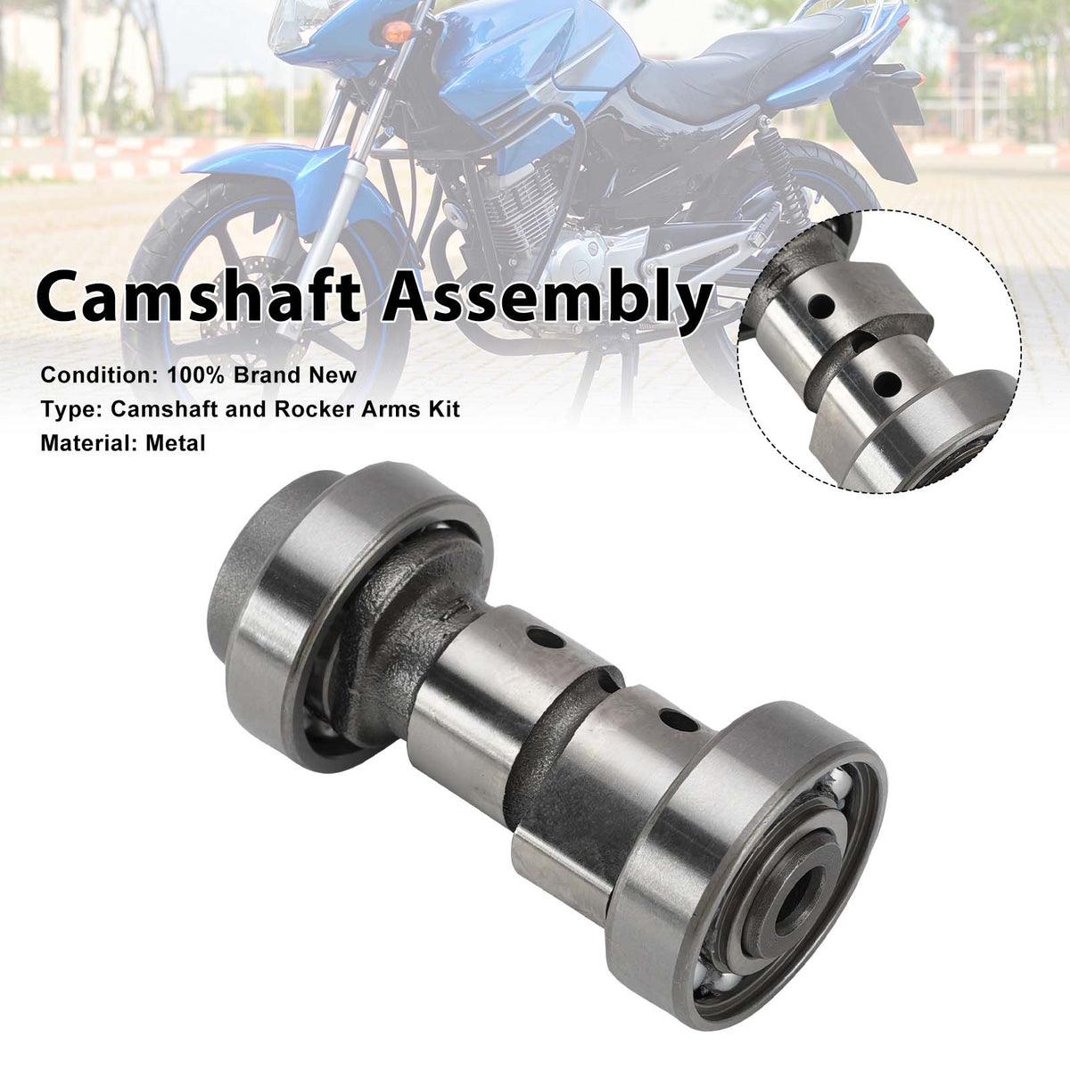 Ensemble d'arbre à cames pour Yamaha YBR125 YBR150 YB125Z JS125-6A