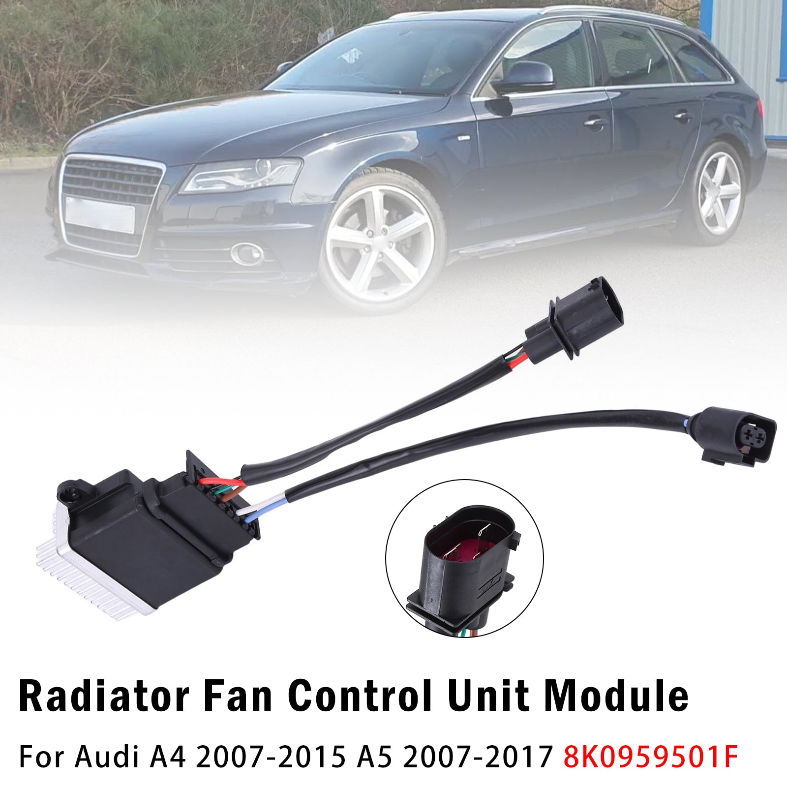 Módulo de control del ventilador del radiador para Audi A4 07-15 A5 07-17 8K0959501F