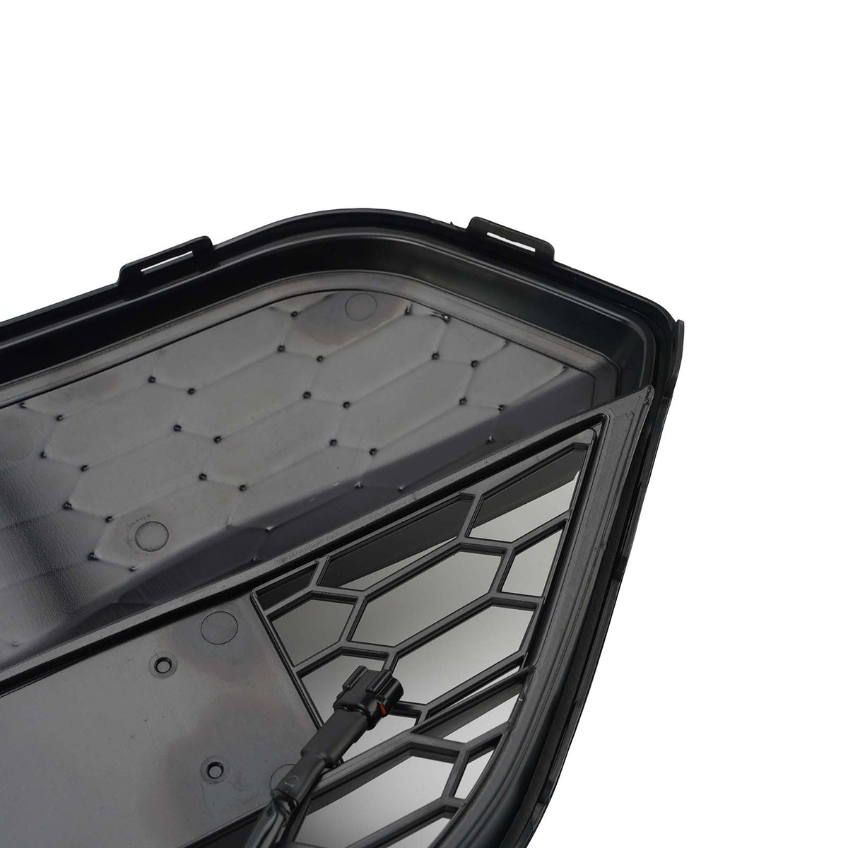 Matte Black Front Bumper Grille Grill Pour Ford Transit Custom 2013-2017 W/LED