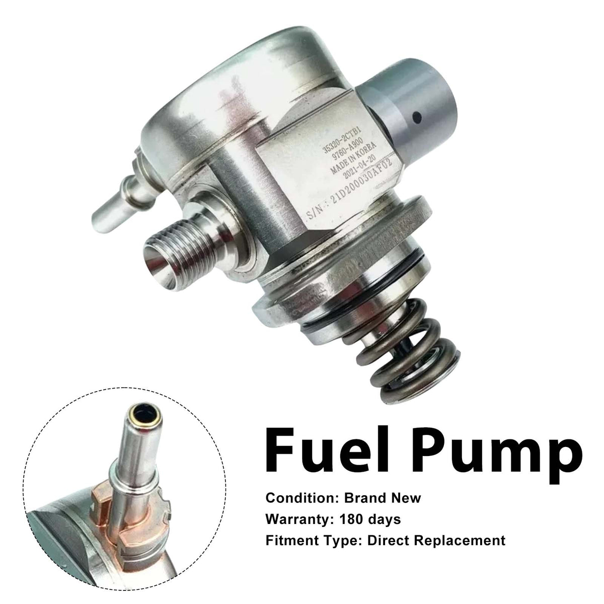 High Pressure Fuel Pump 35320-2CTB1 Pour Hyundai Genesis G70 Pour Stinger 2.0L