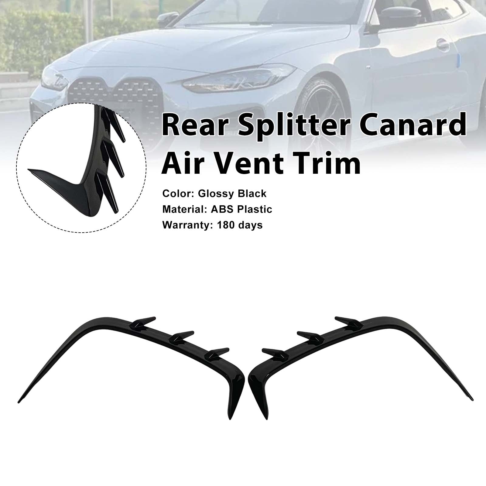 Rear Bumper Splitter Canard Air Vent Trim Pour BMW 4 Series Coupe G22 2021-2026