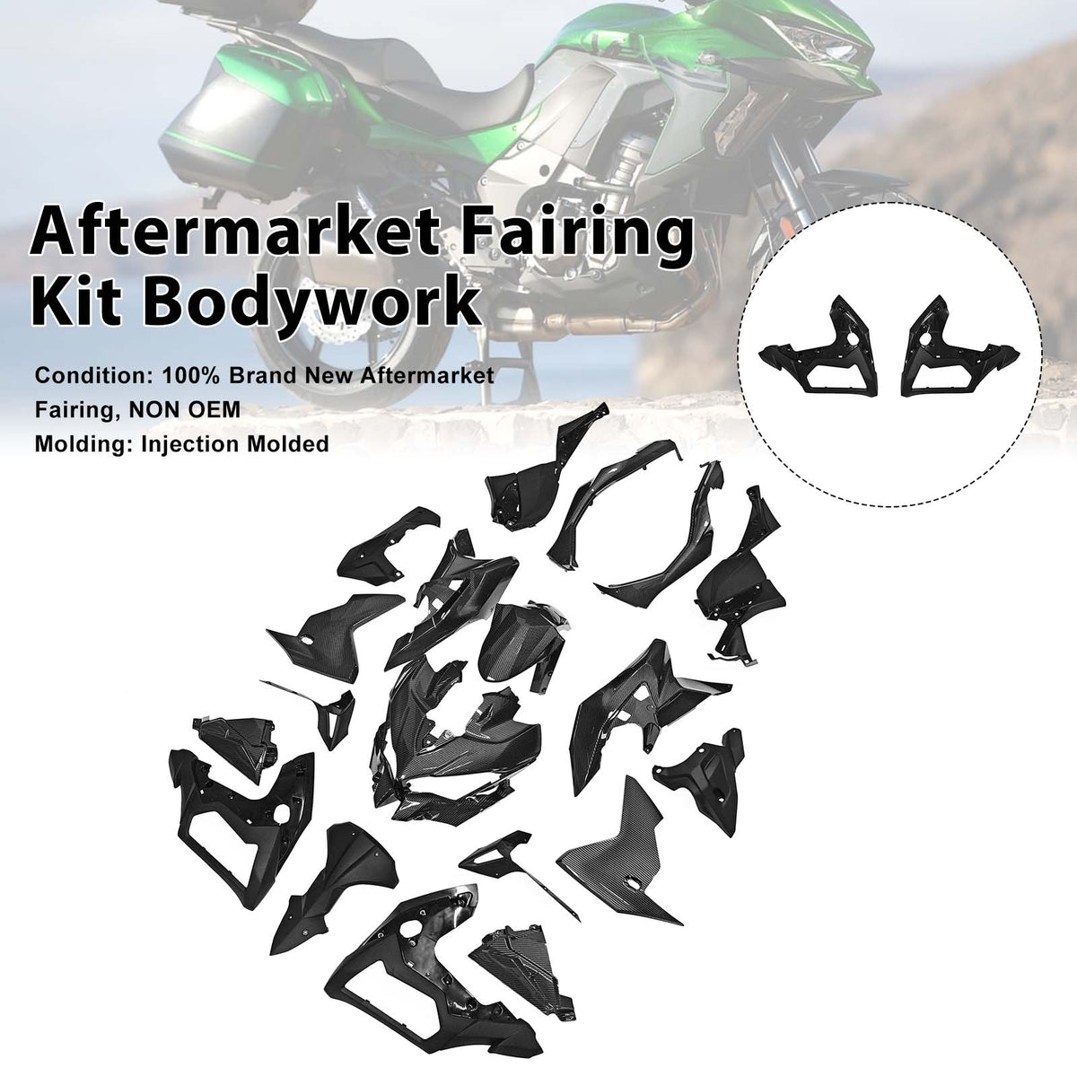 Einspritz-Karosserieverkleidungsset für Kawasaki Versys 1000 2019-2024 01#