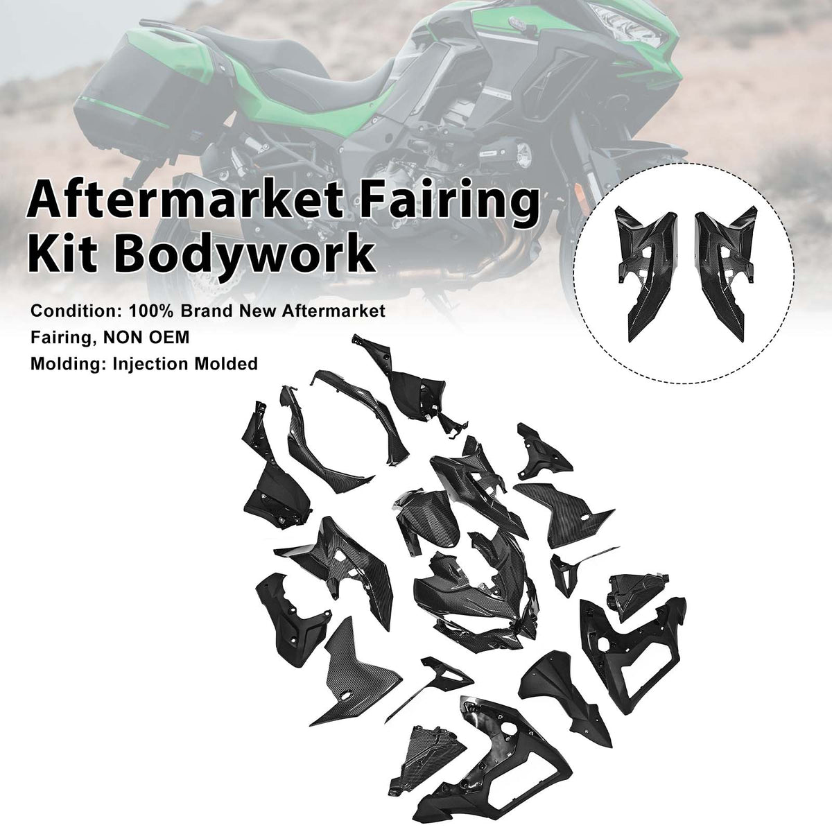 Einspritz-Karosserieverkleidungsset für Kawasaki Versys 1000 2019-2024 01#