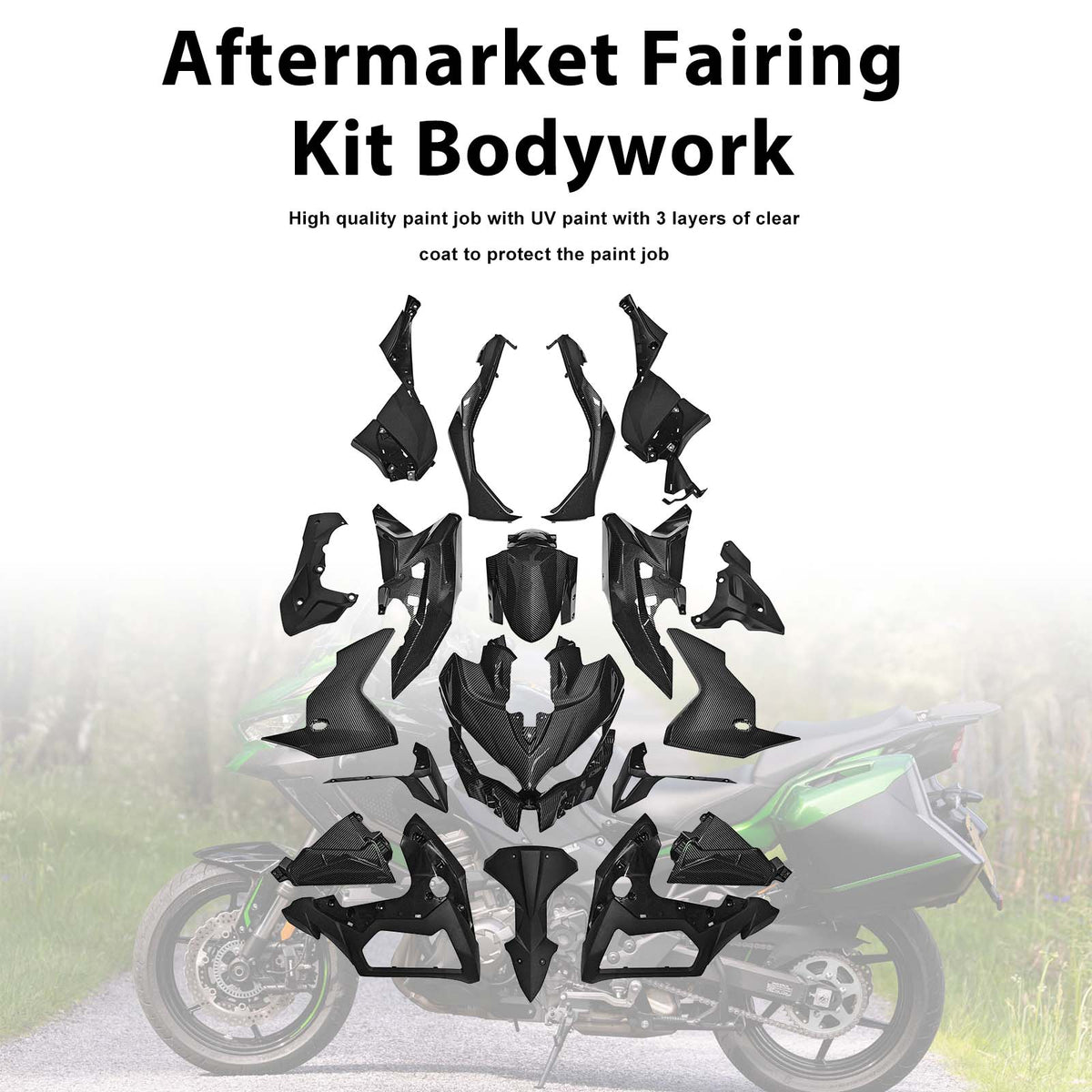 Einspritz-Karosserieverkleidungsset für Kawasaki Versys 1000 2019-2024 01#